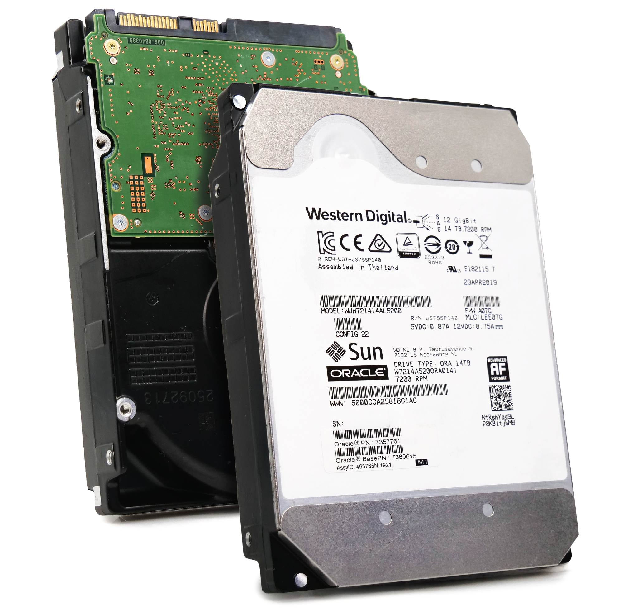 Western Digital Ultrastar DC HC530 WUH721414AL5200 0F31067 14TB 7.2K RPM SAS 12Gb/s 512e 3.5in Hard Drive