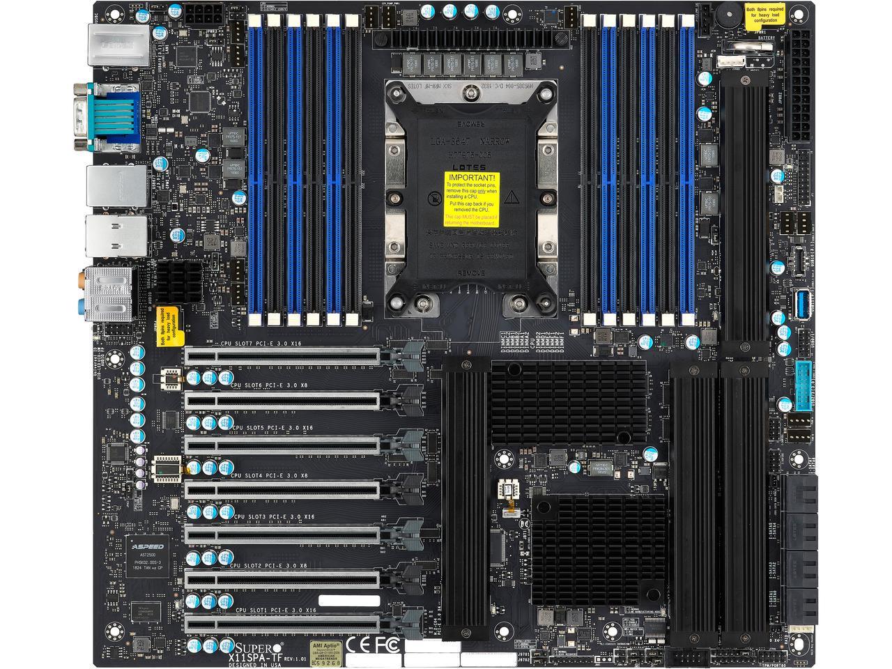 Supermicro X11SPA-TF Socket LGA 3647 Intel C621 SATA 6Gb/s Extended ATX Intel Server Motherboard