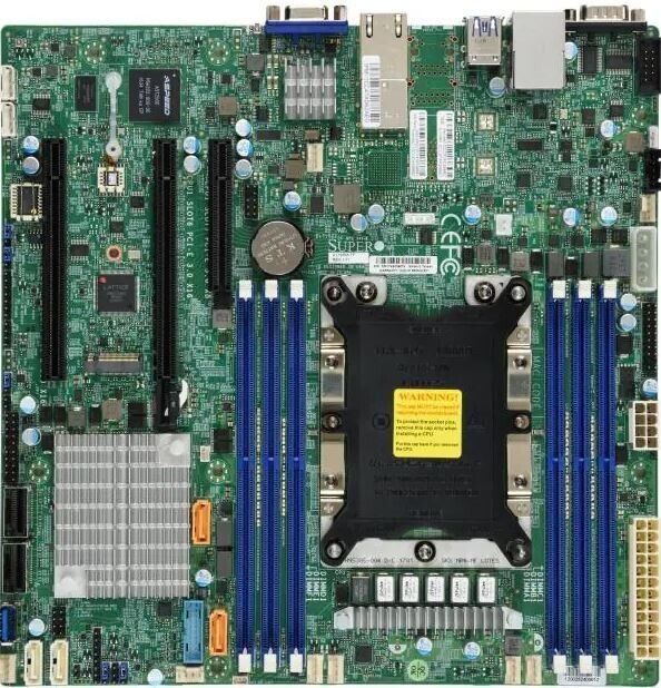 Supermicro X11SPM-TF Intel Xeon Scalable Single Socket LGA 3647 DDR4 SATA3 Dual LAN 10GbE PCIe M.2 uATX Server Motherboard
