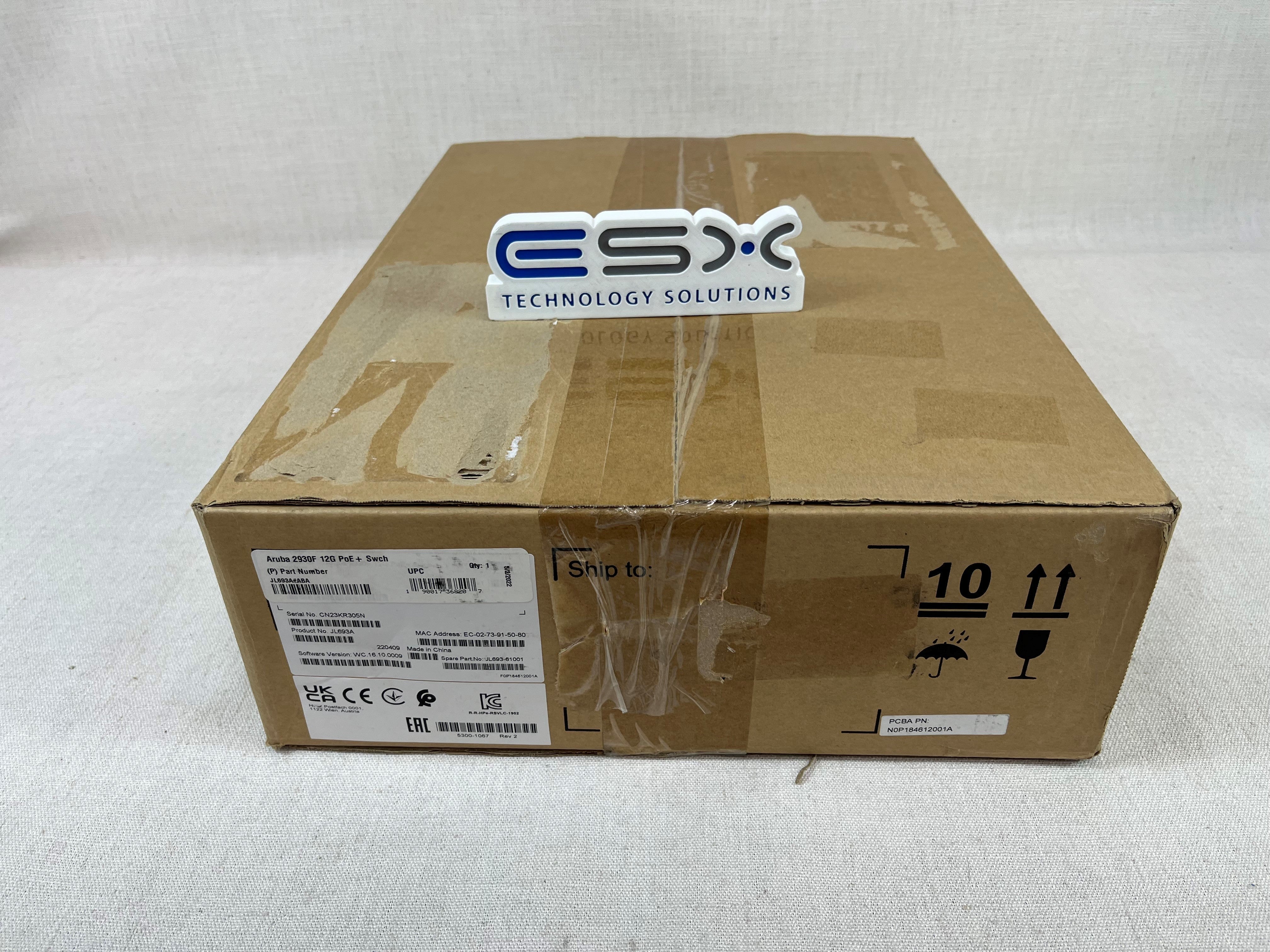 HPE Aruba 2930F 12G POE 2G 2SFP - switch - 12 ports JL693A#ABA