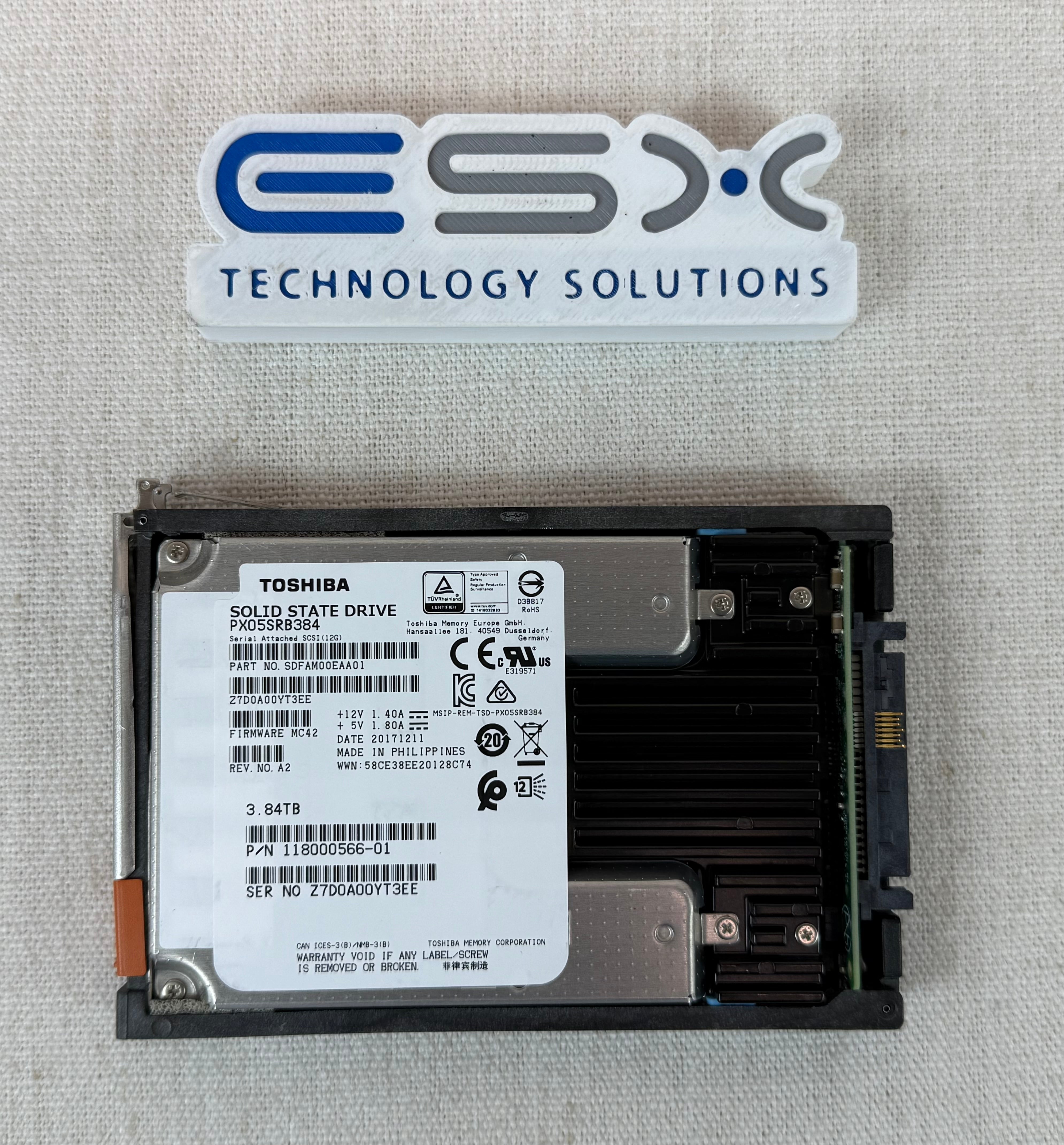 EMC Unity 3.84TB SSD 2.5” SFF SAS - PN: 005052379