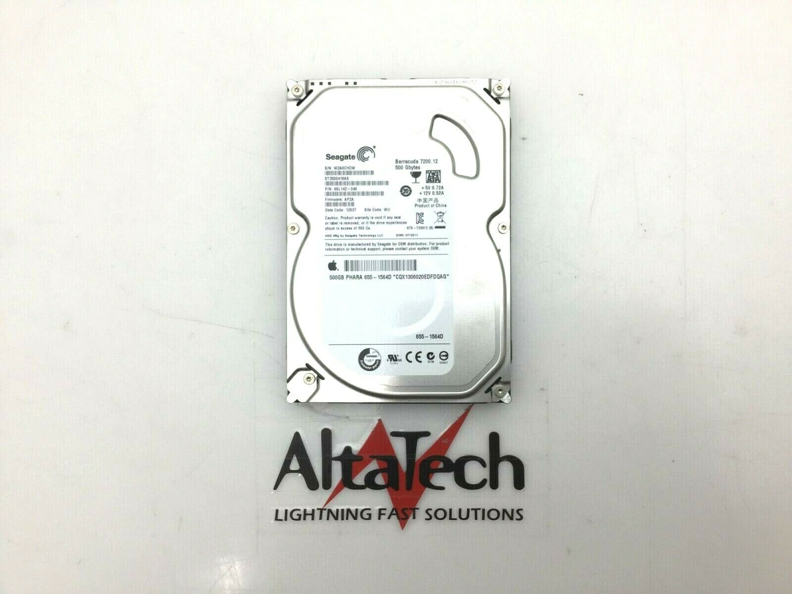 Apple 655-1564D 500GB SATA Hard Disk Drive 3.5" for iMac A1312