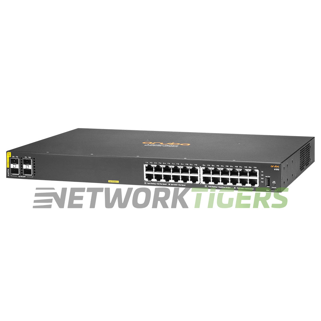HPE Aruba JL677A CX 6100 Series 24x 1GB PoE+ RJ45 4x 10GB SFP+ Switch