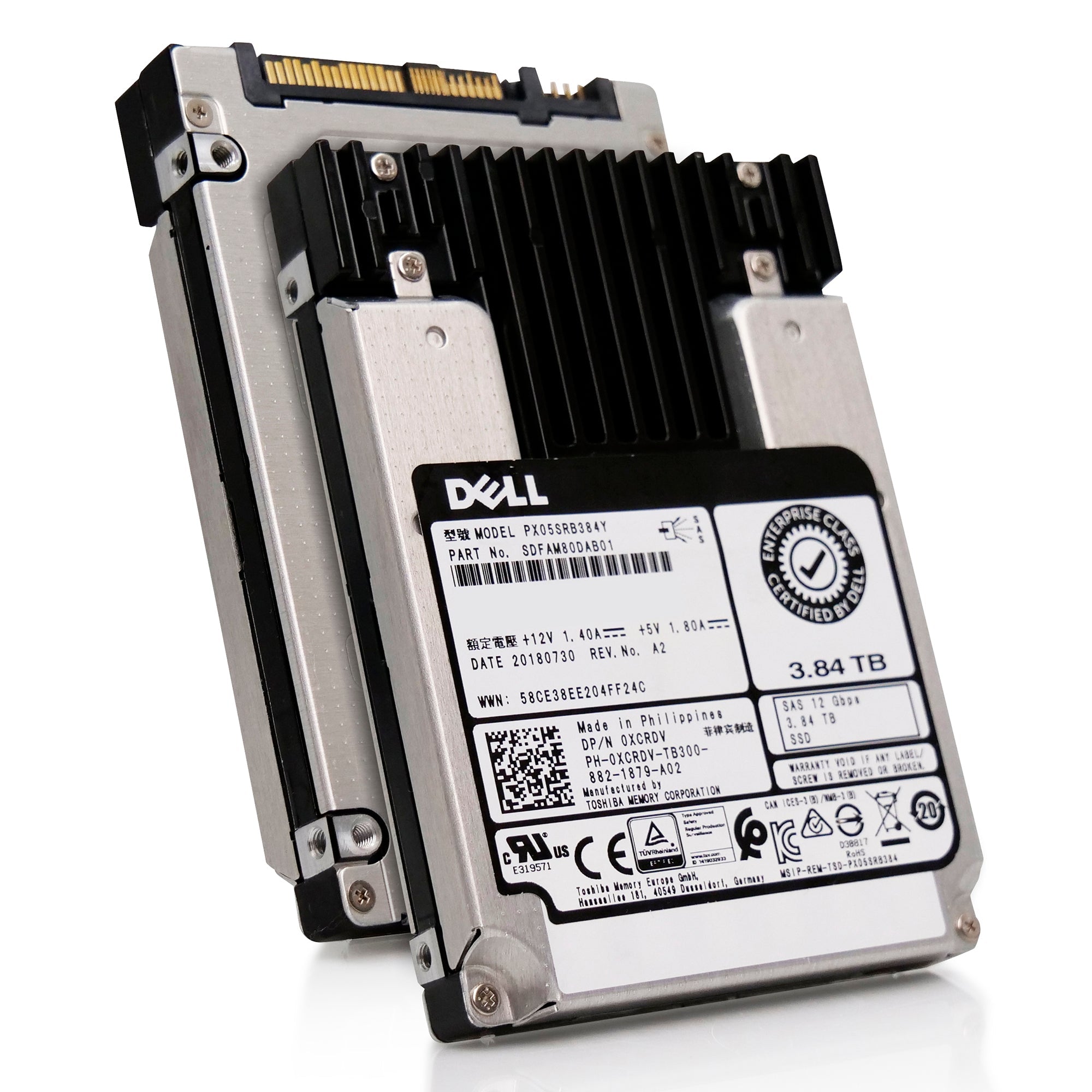 Kioxia PX05SRB384Y 3.84TB 1 DWPD SAS-3 12Gb/s Read Intensive MLC 2.5in Solid State Drive