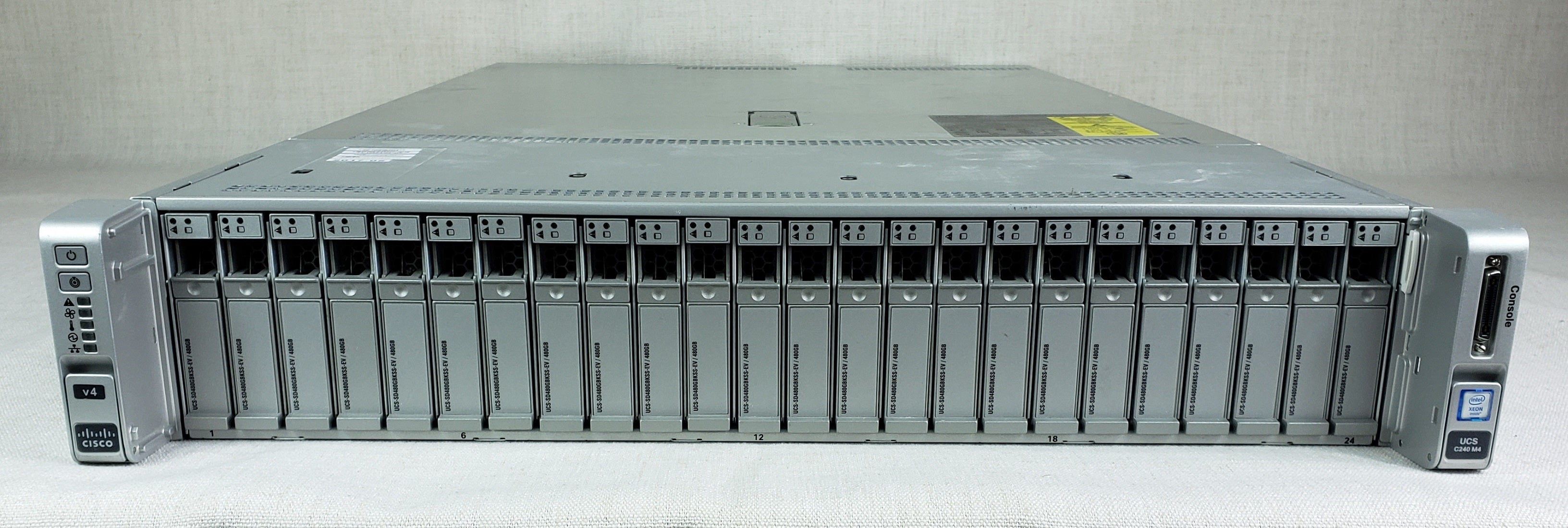 Cisco UCSC-C240-M4SX 2U 24 Bay Server 2x 8C E5-2620v4 2.1GHz 384GB RAM MRAID12G