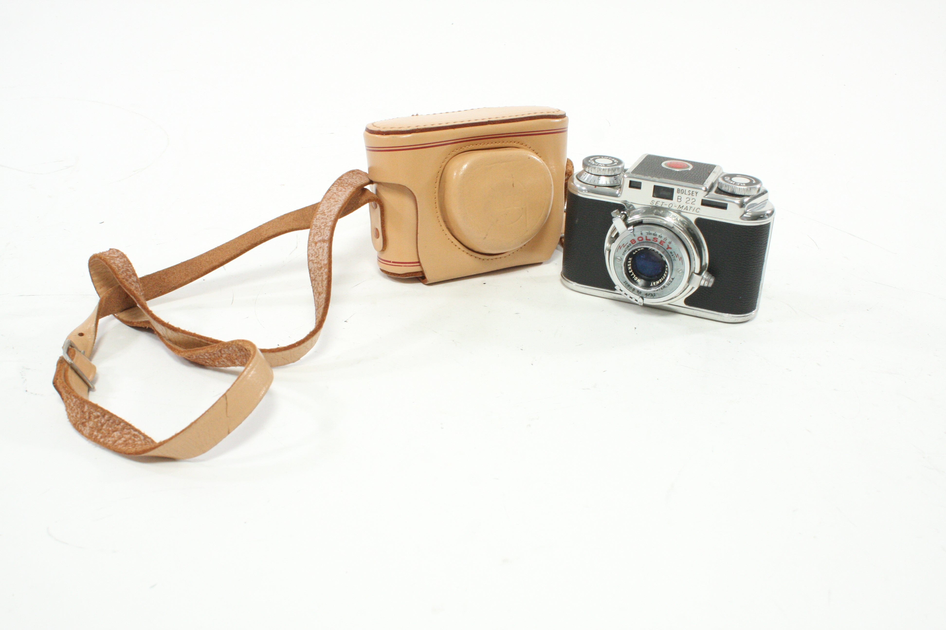 Bolsey B22 Set-O-Matic Vintage 35mm with Case AS-IS