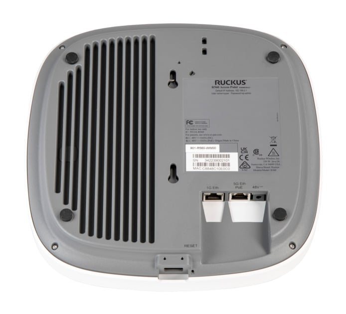 RUCKUS R560 High-Performance Tri-Radio Wi-Fi 6E 2x2:2 Indoor Access Point with 4.7 Gbps max rate and Embedded IoT