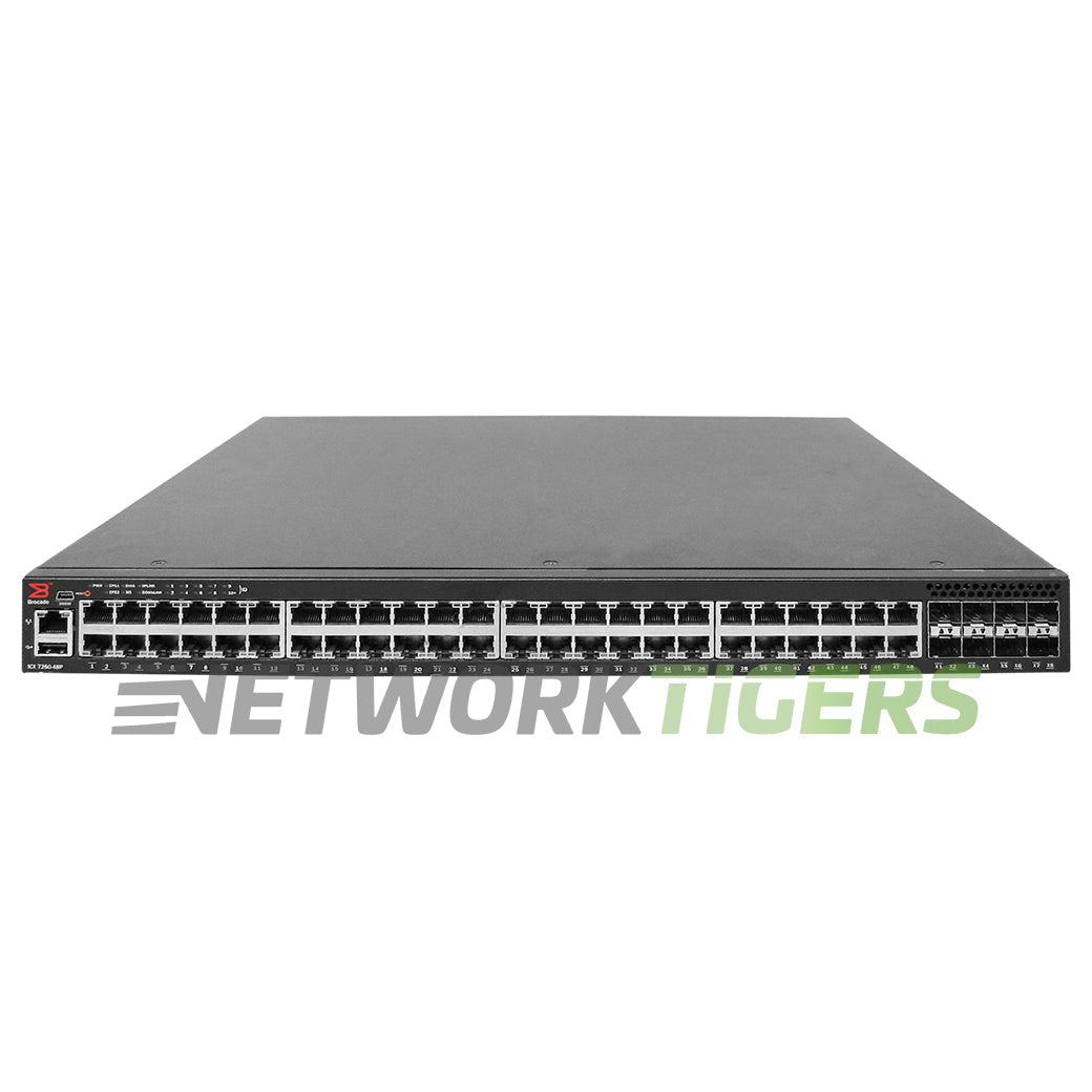 Ruckus ICX7250-48P-2X10G 48x 1GB PoE+ RJ-45 8x 10GB SFP+ S-B Switch w/10G-LIC