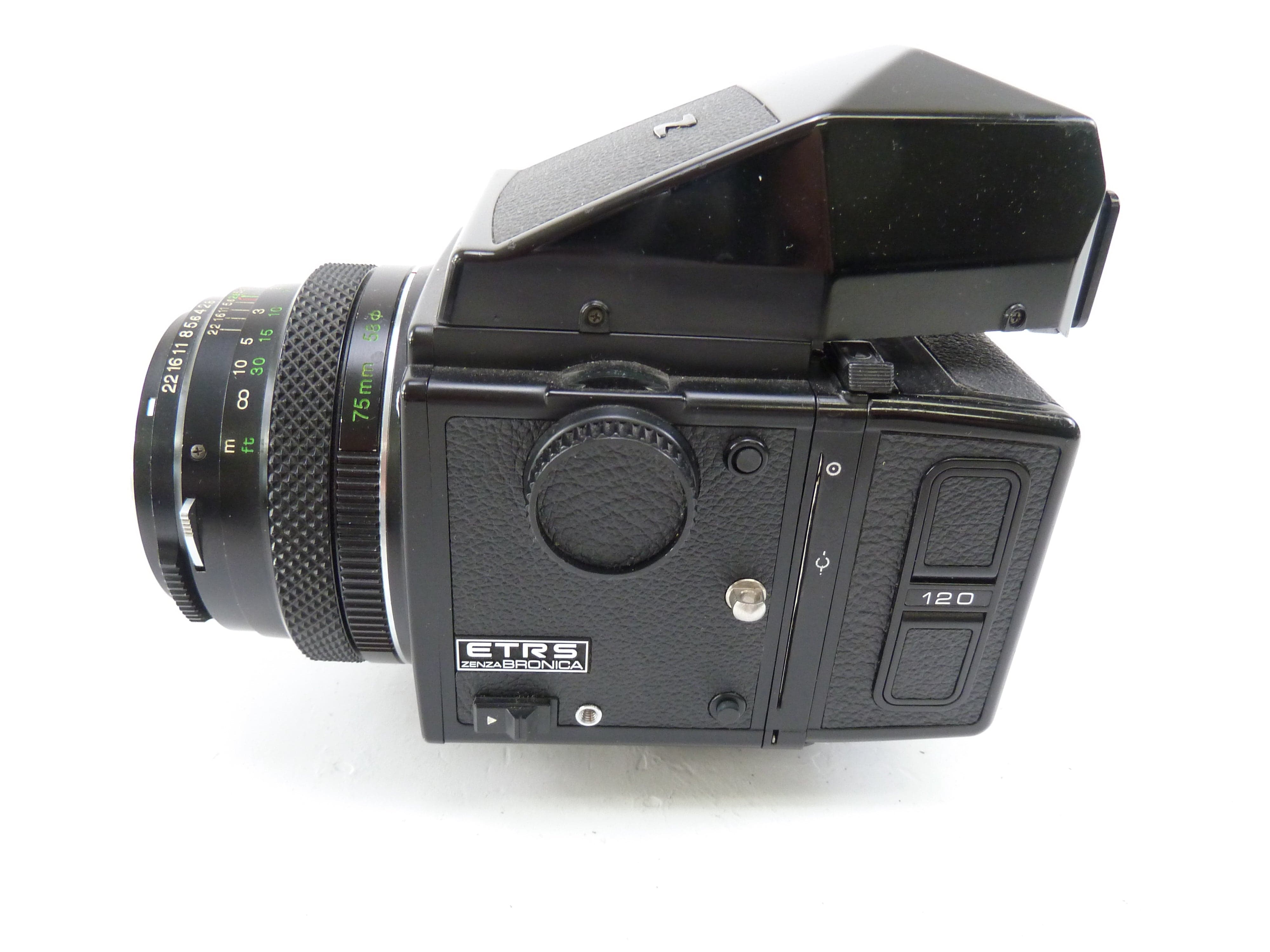 Bronica ETRS Complete Kit with 120 Film Back and 75MM F2.8 Lens (no dark slide)