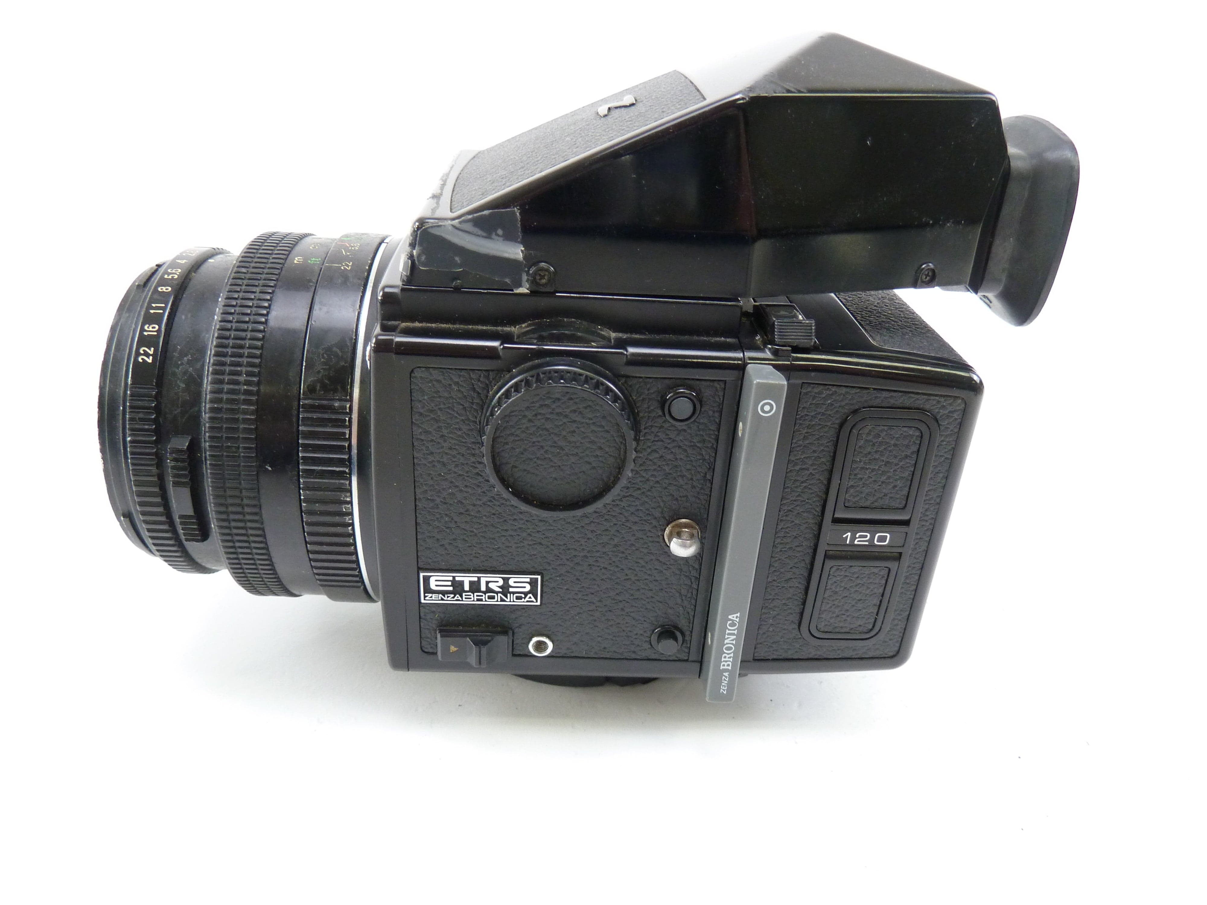 Bronica ETRS Kit with 75MM F2.8 Lens, 120 Back, and Prism Finder