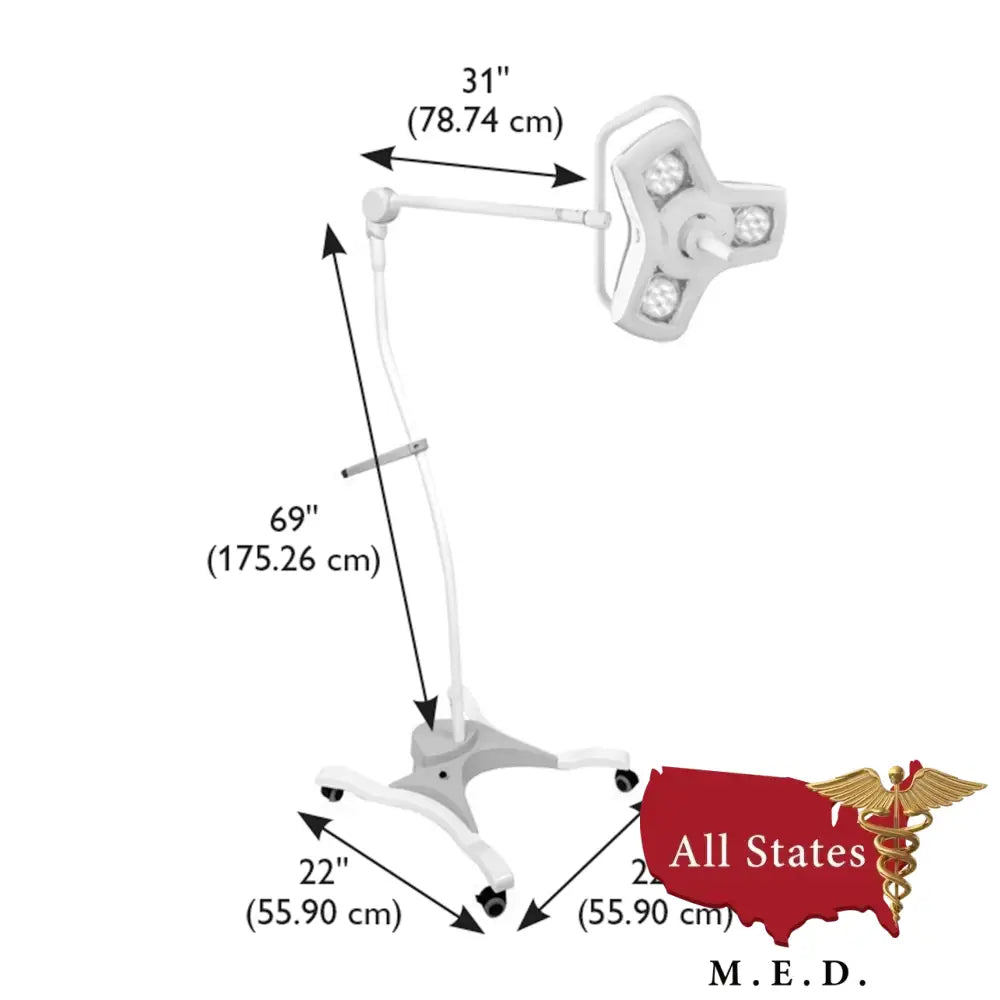 Burton Medical AIM® HI LED Exam Light ALED100 Floor Stand BRAND NEW