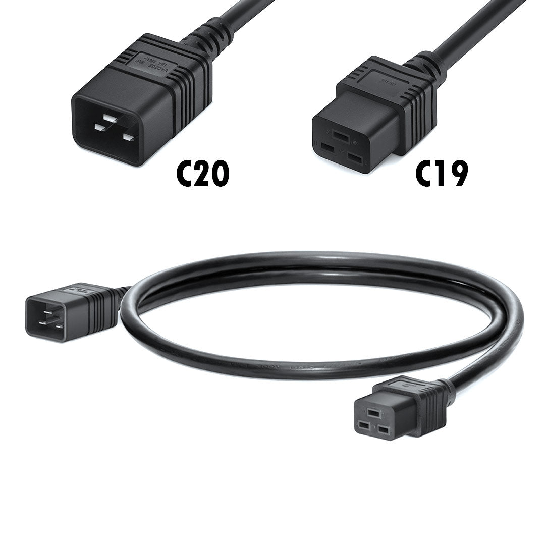 C19 to C20 6FT 20AWG Power Cable | 29-0244-06-BK