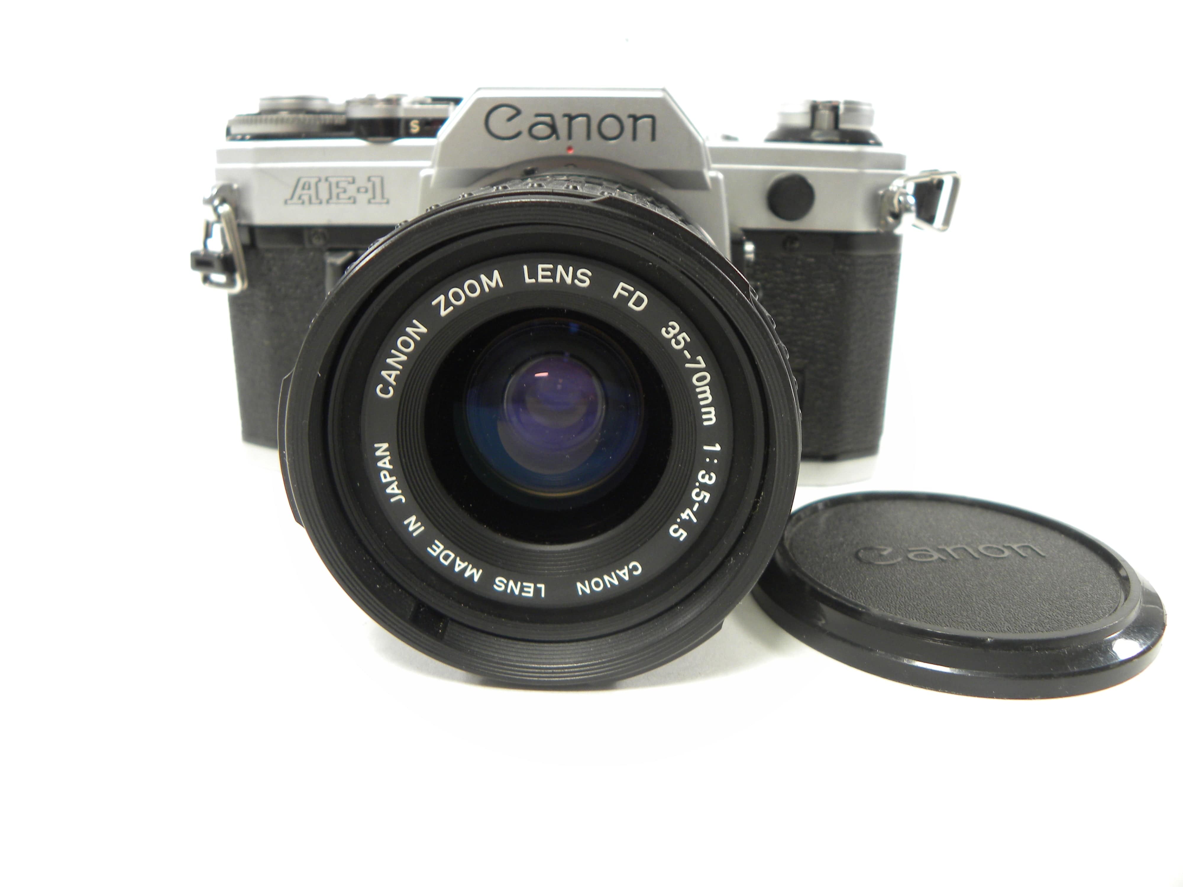 Canon AE-1 35mm SLR Camera w/FD 35-70mm f3.5-4.5