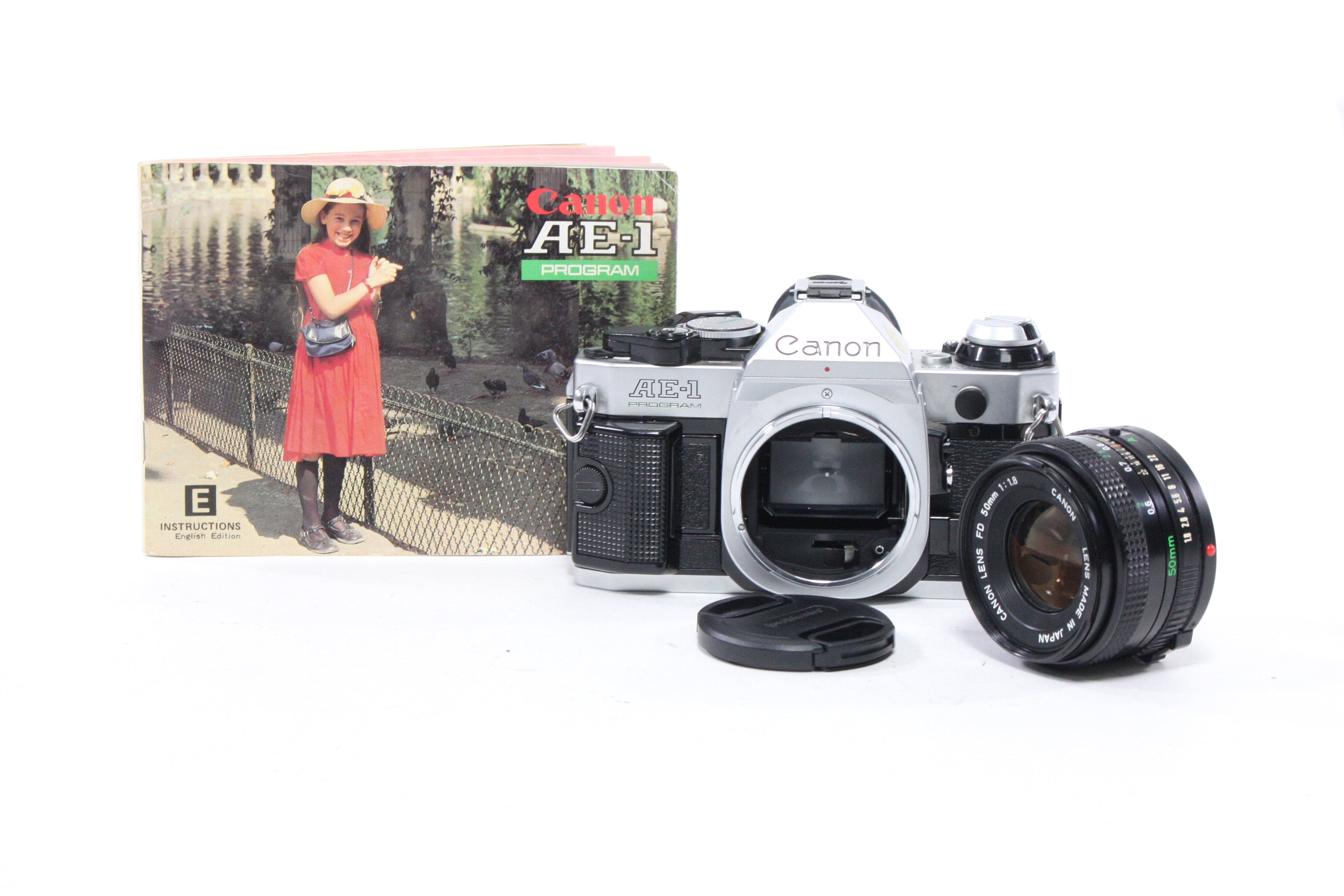 Canon AE-1 35mm SLR Camera with 50mm f/1.8 Lens