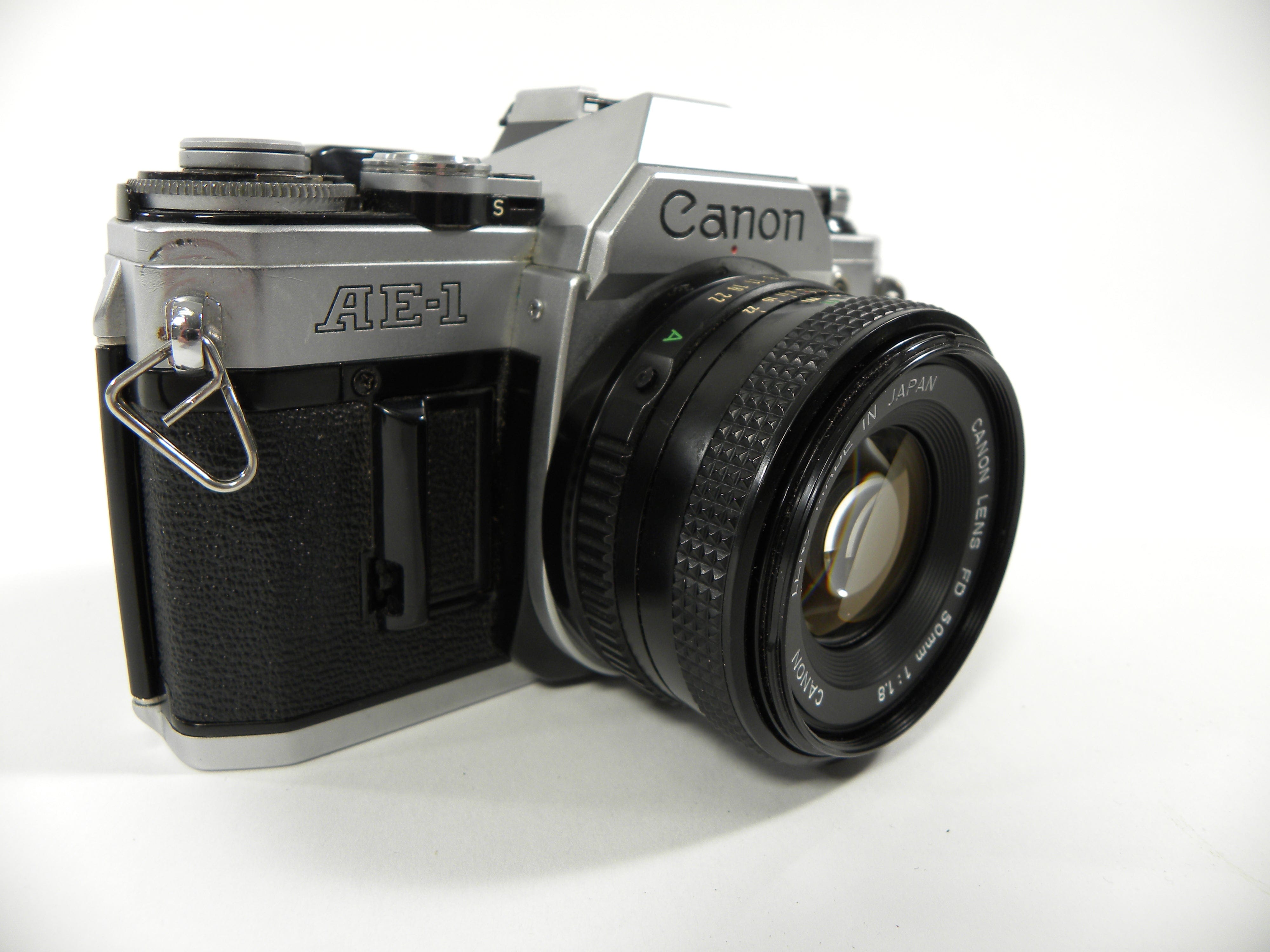 Canon AE-1 35mm SLR with a 50mm f/1.8 FD Lens