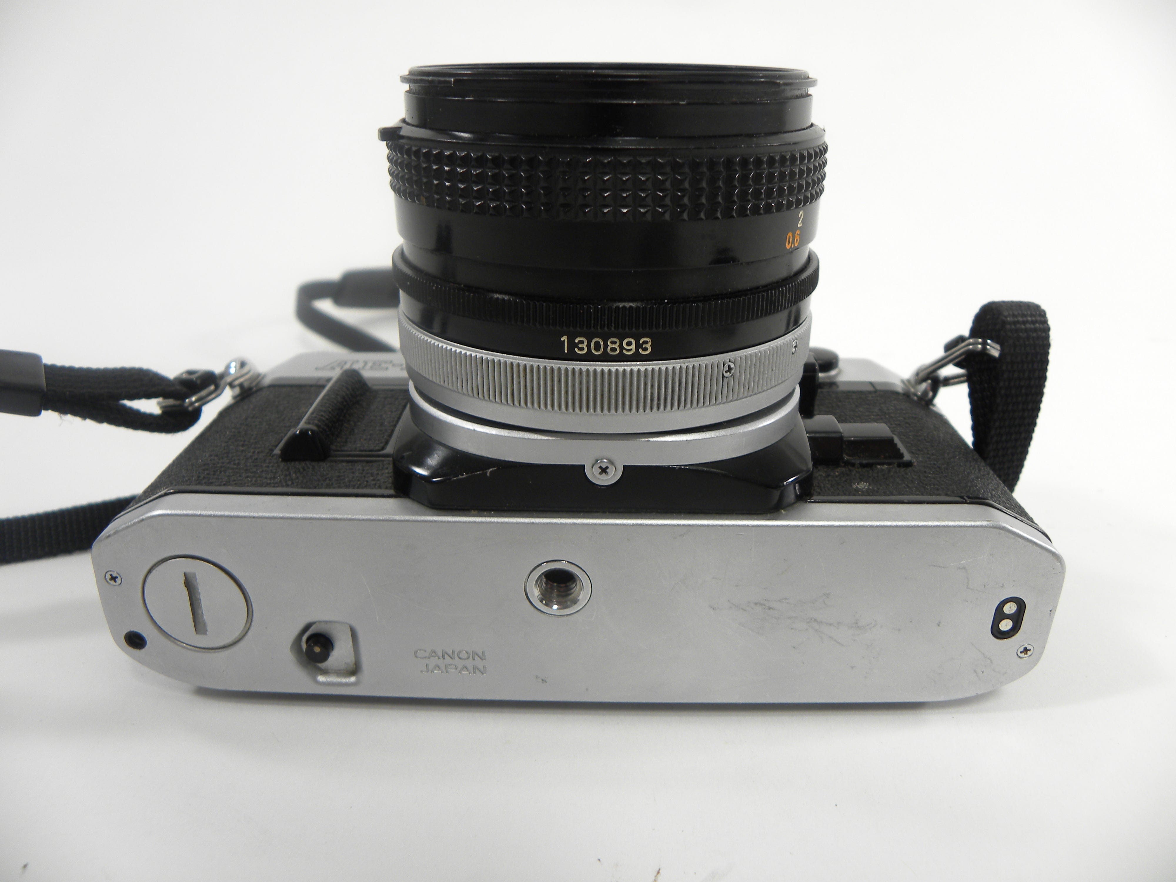 Canon AE-1 35mm SLR with a 50mm f/1.8 S.C. FD Lens