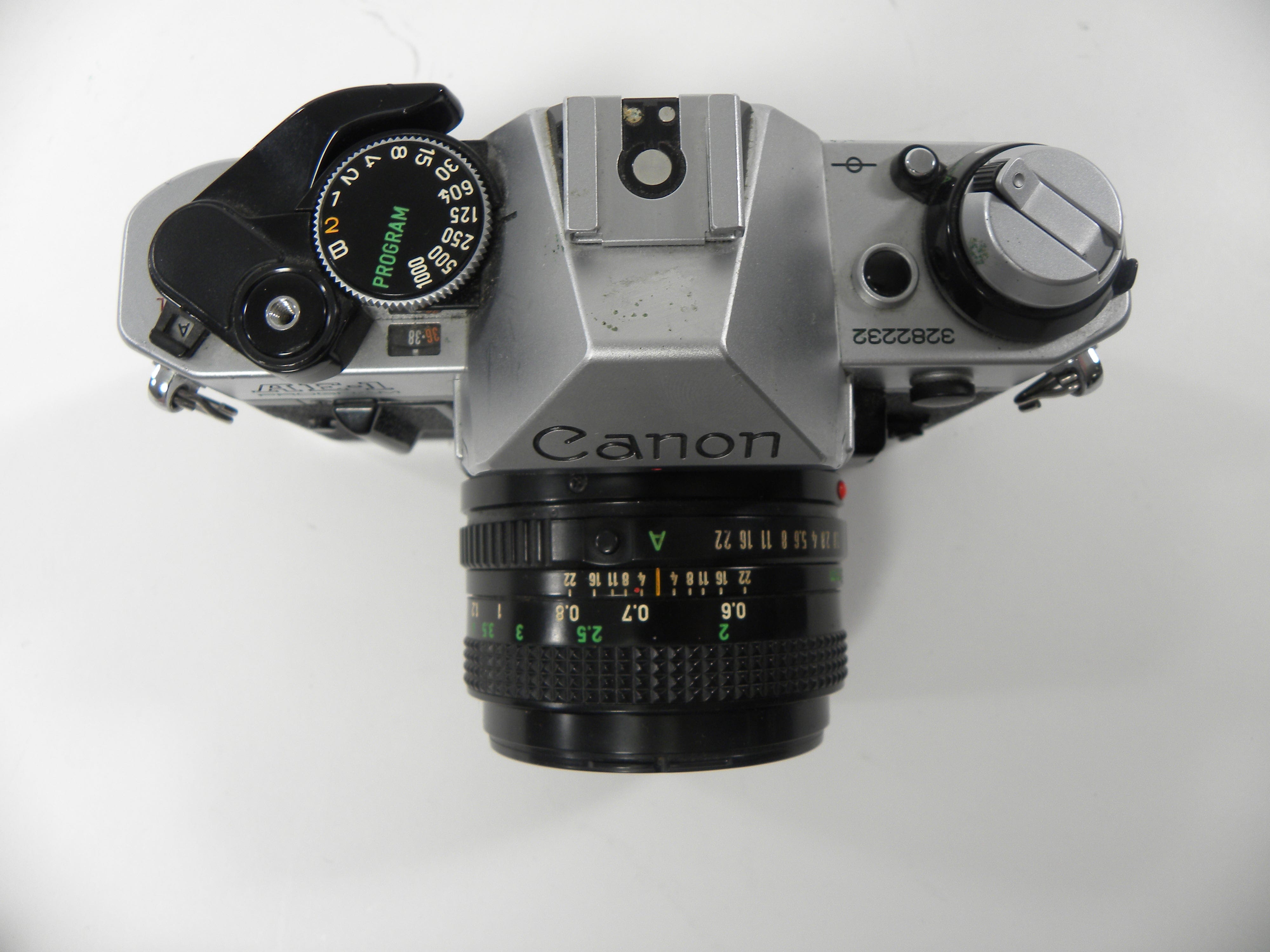 Canon AE-1 Program 35mm SLR Camera with a 50mm f/1.8 FD Lens