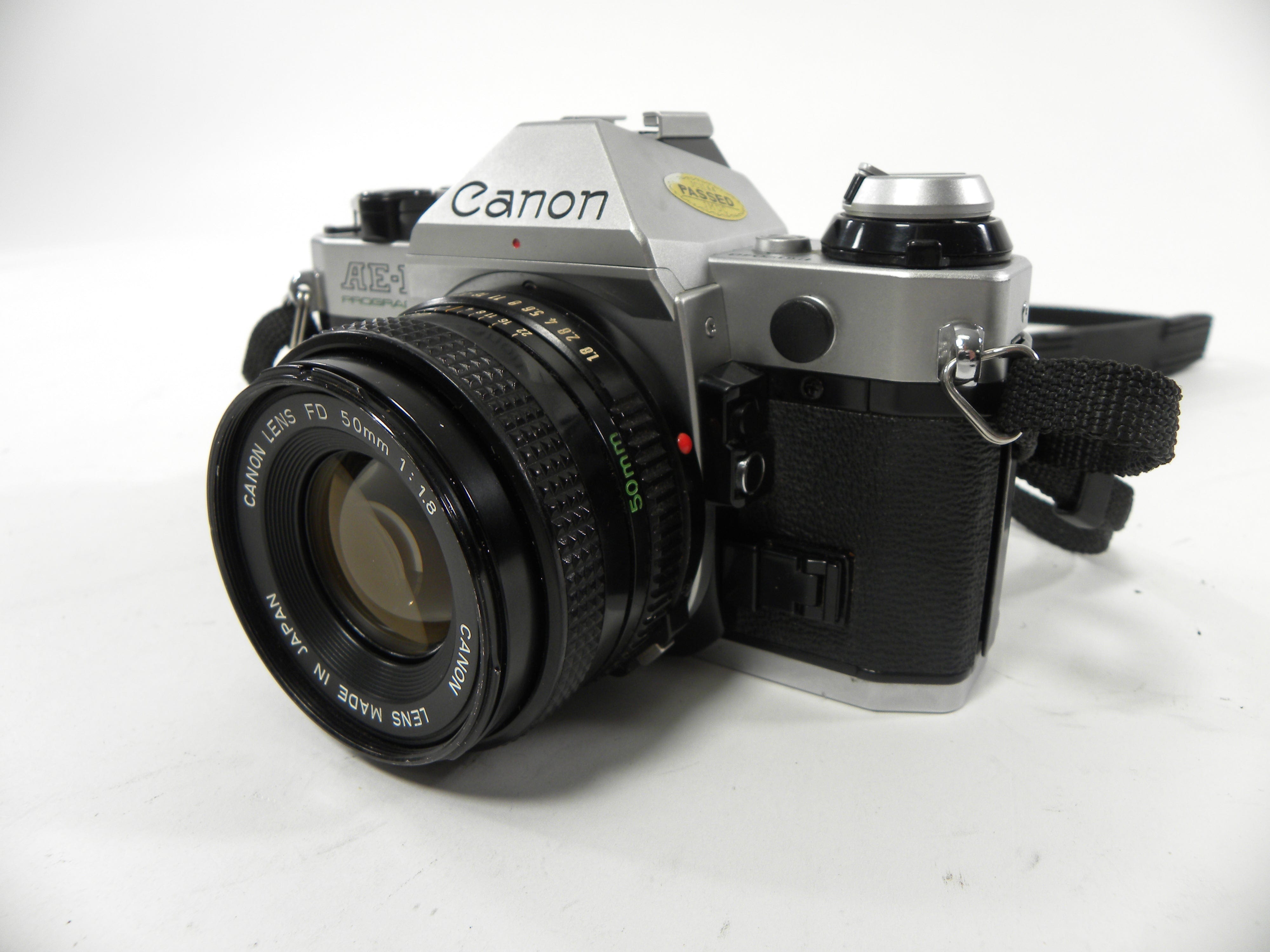 Canon AE-1 Program 35mm SLR Camera with a 50mm f/1.8 S.C. FD Lens