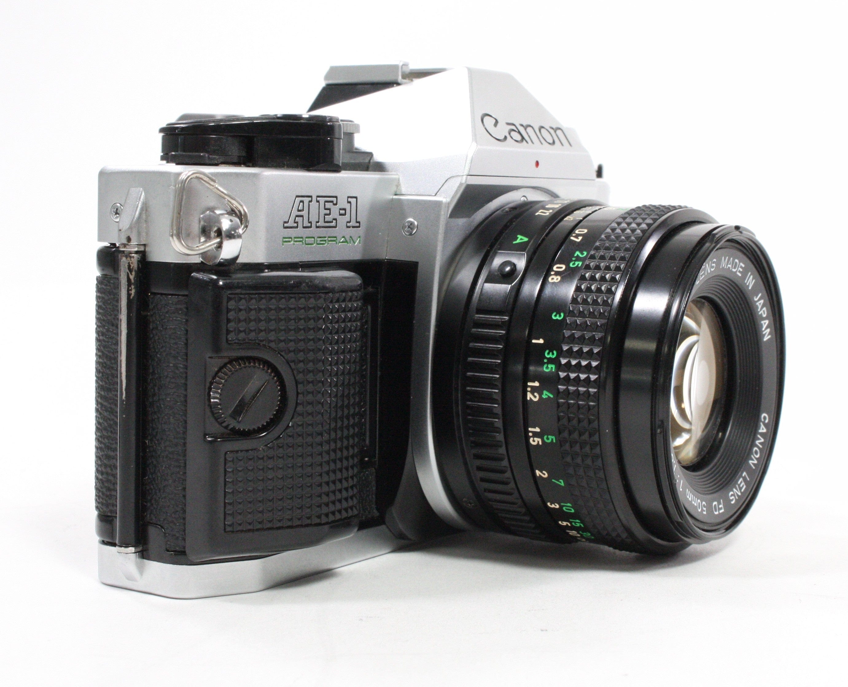 Canon AE-1 Program SLR Camera with 50mm f/1.8 FD Lens