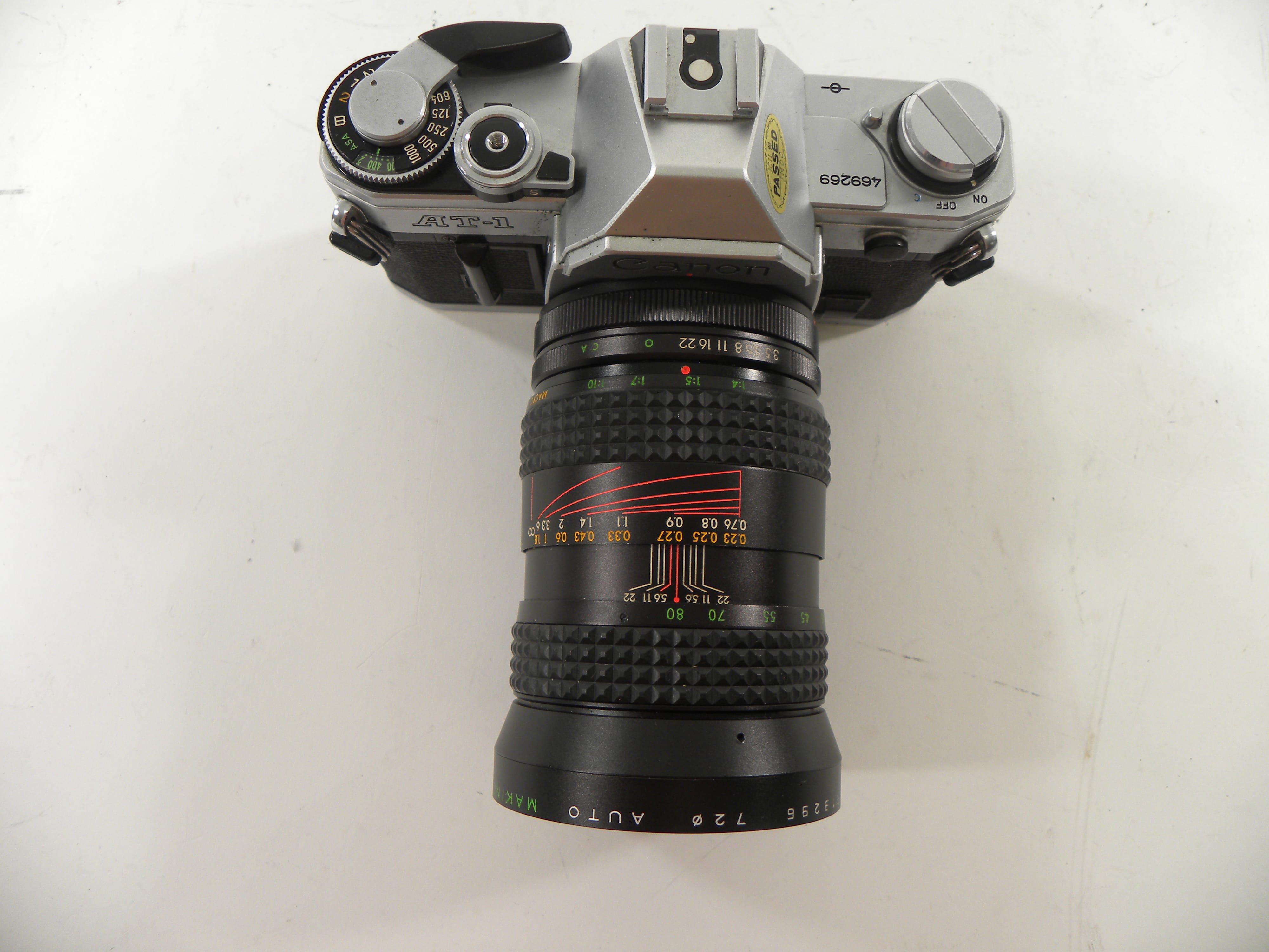 Canon AT-1 35mm SLR camera w/Makinon 28-80mm f3.5