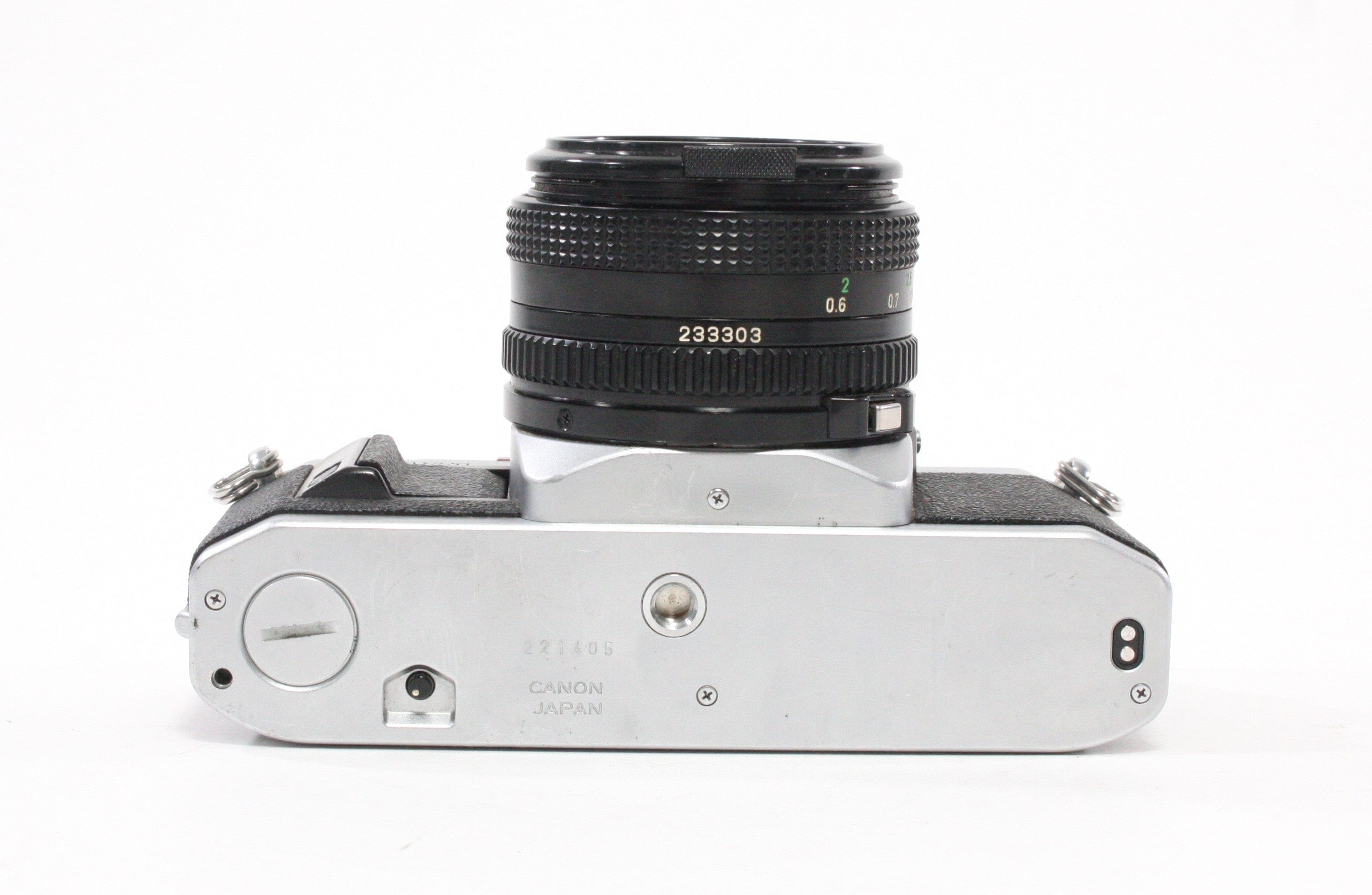 Canon AV-1 35mm SLR Camera with 50mm f/1.8 FD Lens