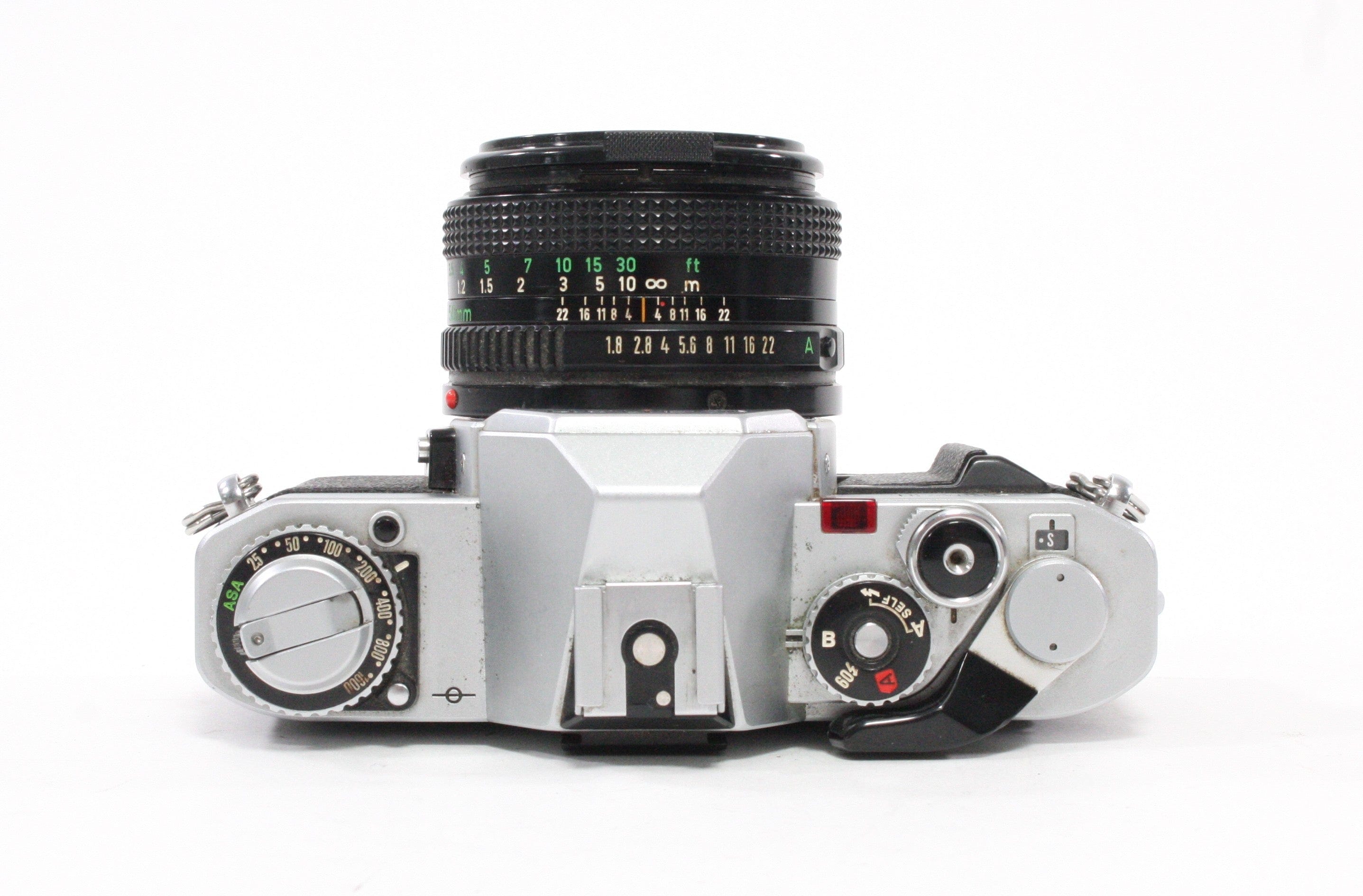 Canon AV-1 35mm SLR Camera with 50mm f/1.8 FD Lens