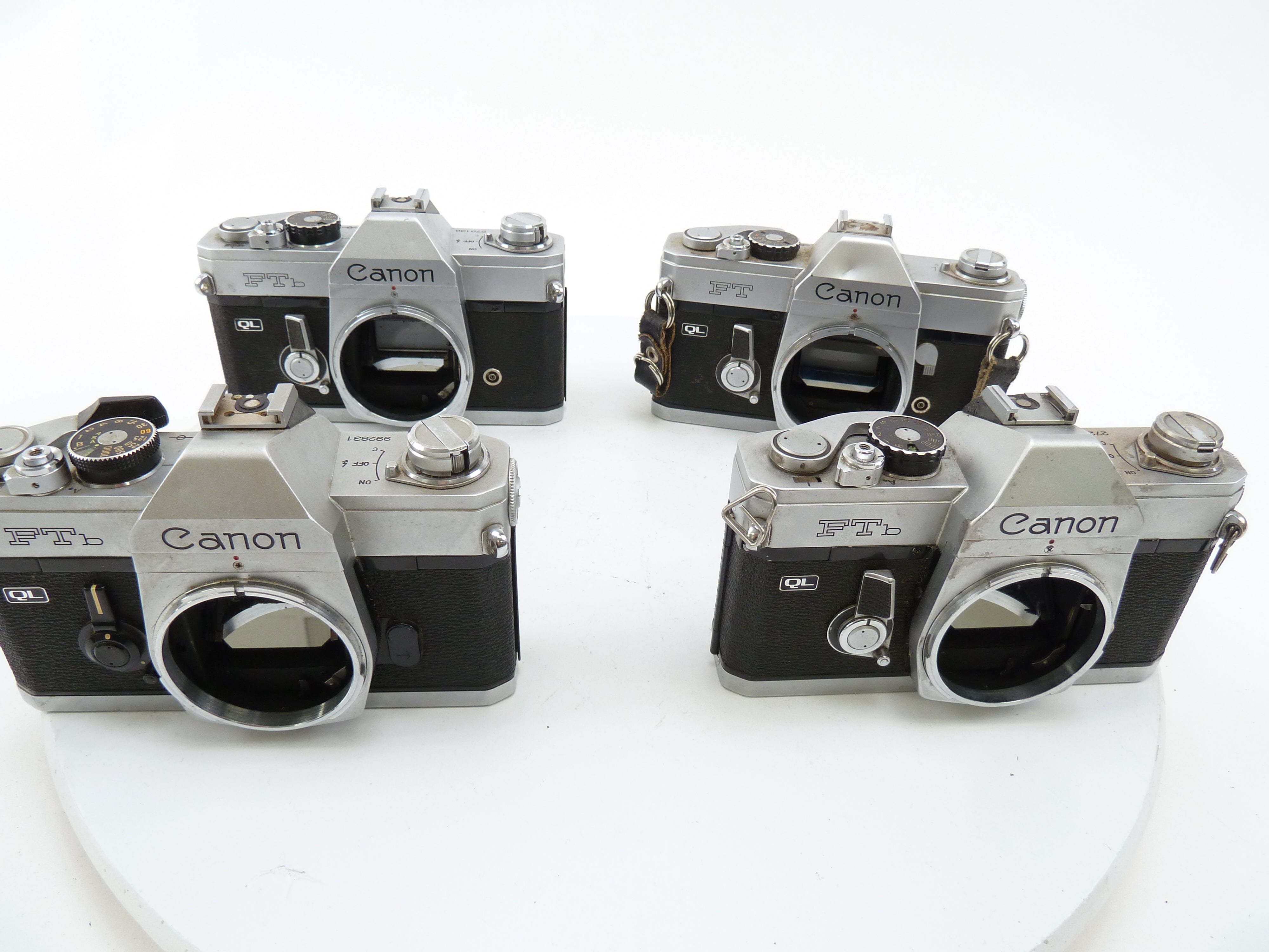 Canon Chrome FTB and FT Camera Bodies being sold AS IS for PARTS ONLY