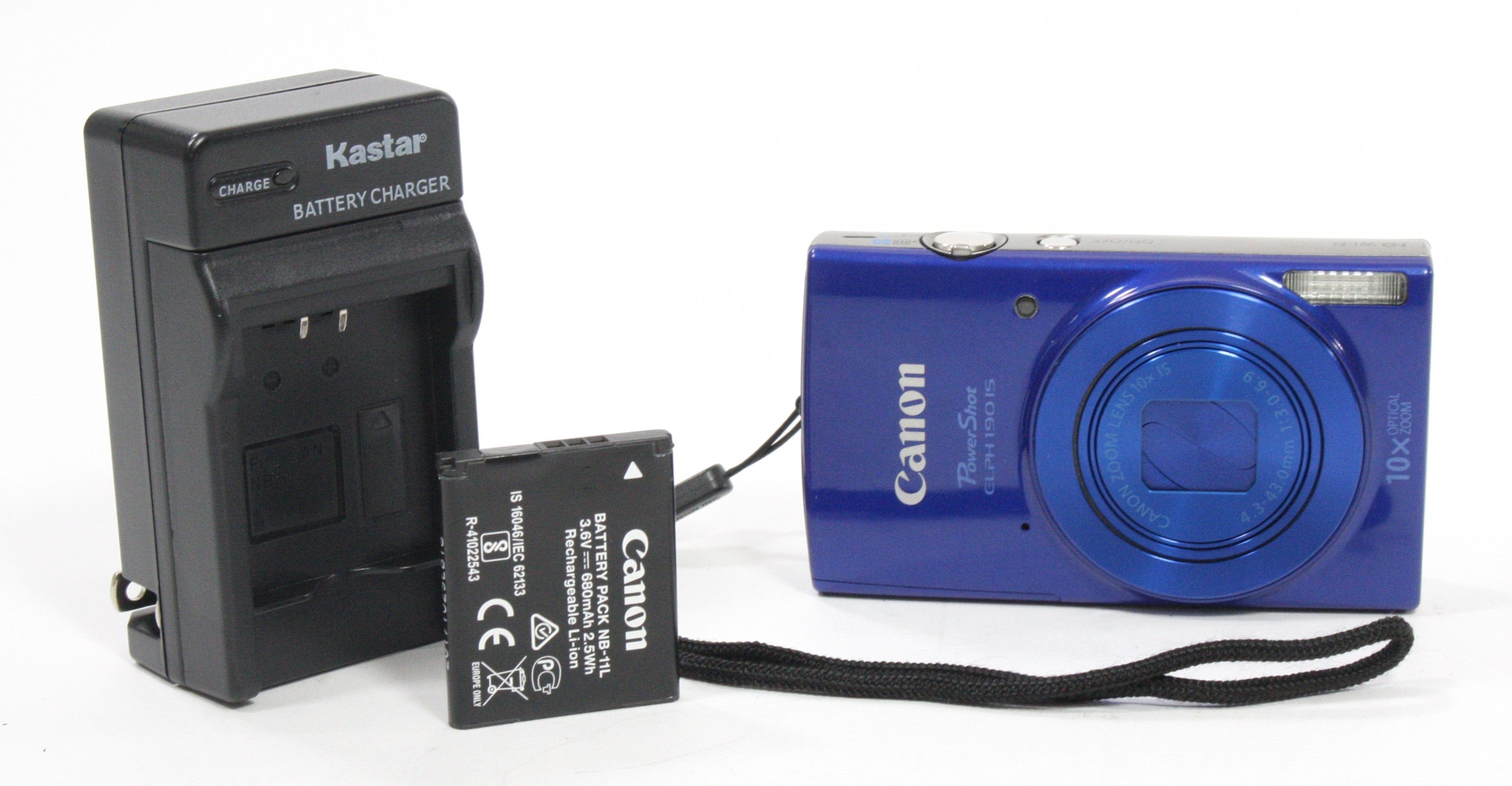 Canon Elph 190 IS Digital Point and Shoot Camera (Blue)
