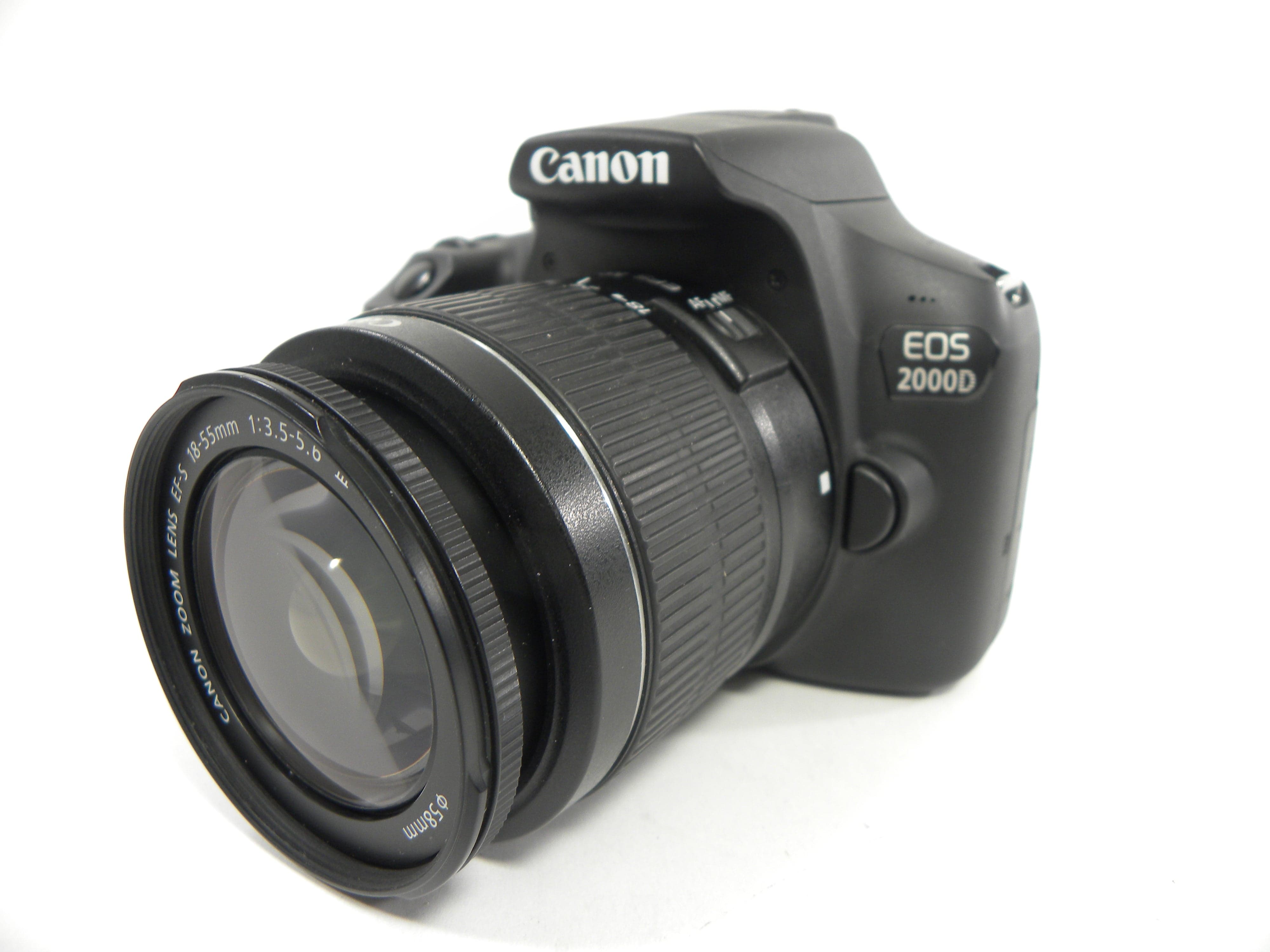 Canon EOS 2000D 24.1mp Digital SLR w/EF-S 18-55 III Shutter Ct. 15,396