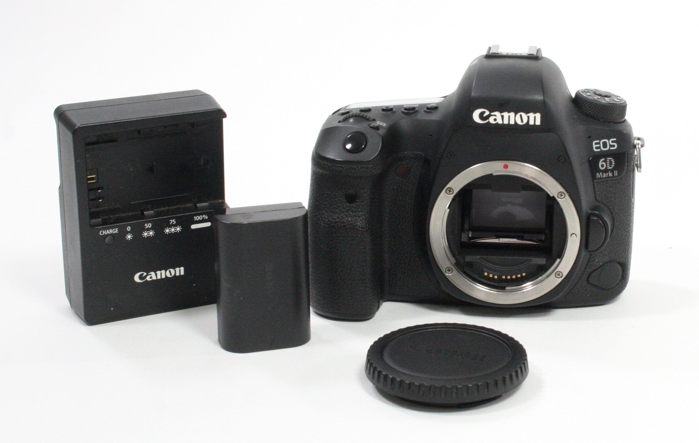 Canon EOS 6DII Digital SLR Body with Shutter Count 155,147 Incl Vivitar Battery Grip