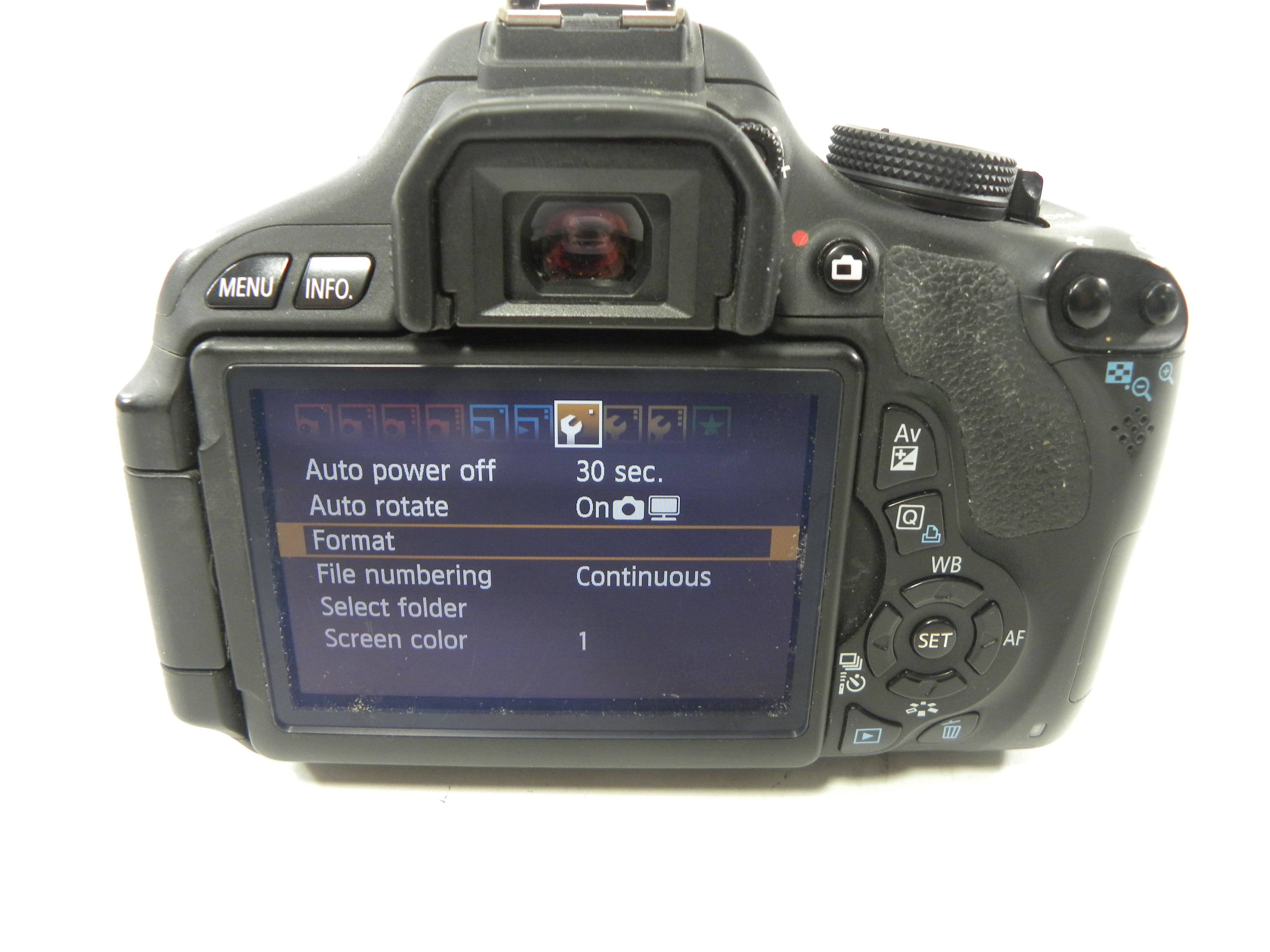 Canon EOS Rebel T3i 18mp Digital SLR w/EF-S 18-55 IS II Shutter Ct. 75,619