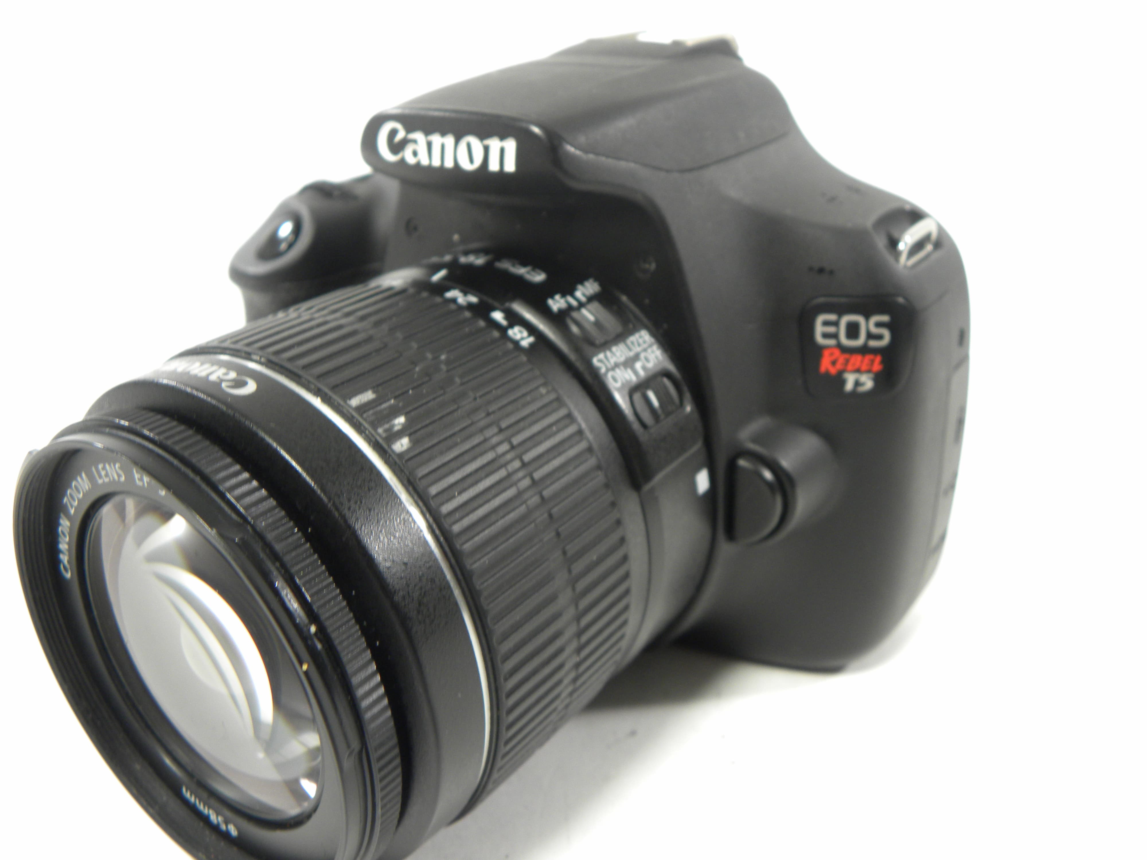Canon EOS Rebel T5 18mp Digital SLR w/18-55 IS II Shutter Ct. 14,283