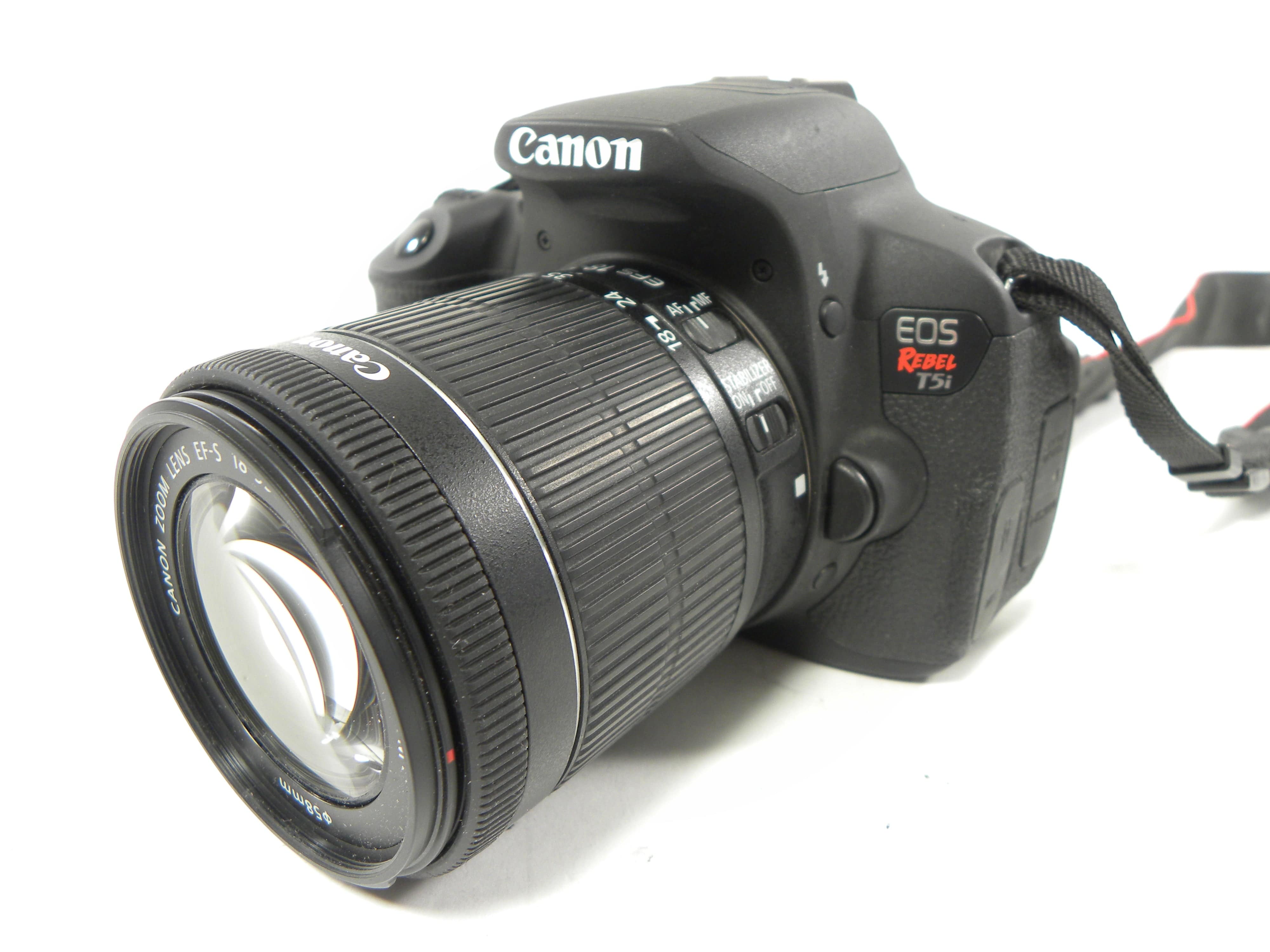 Canon EOS Rebel T5i 18.0mp Digital SLR w/EF-S 18-55 IS STM Shutter Ct. 1,857