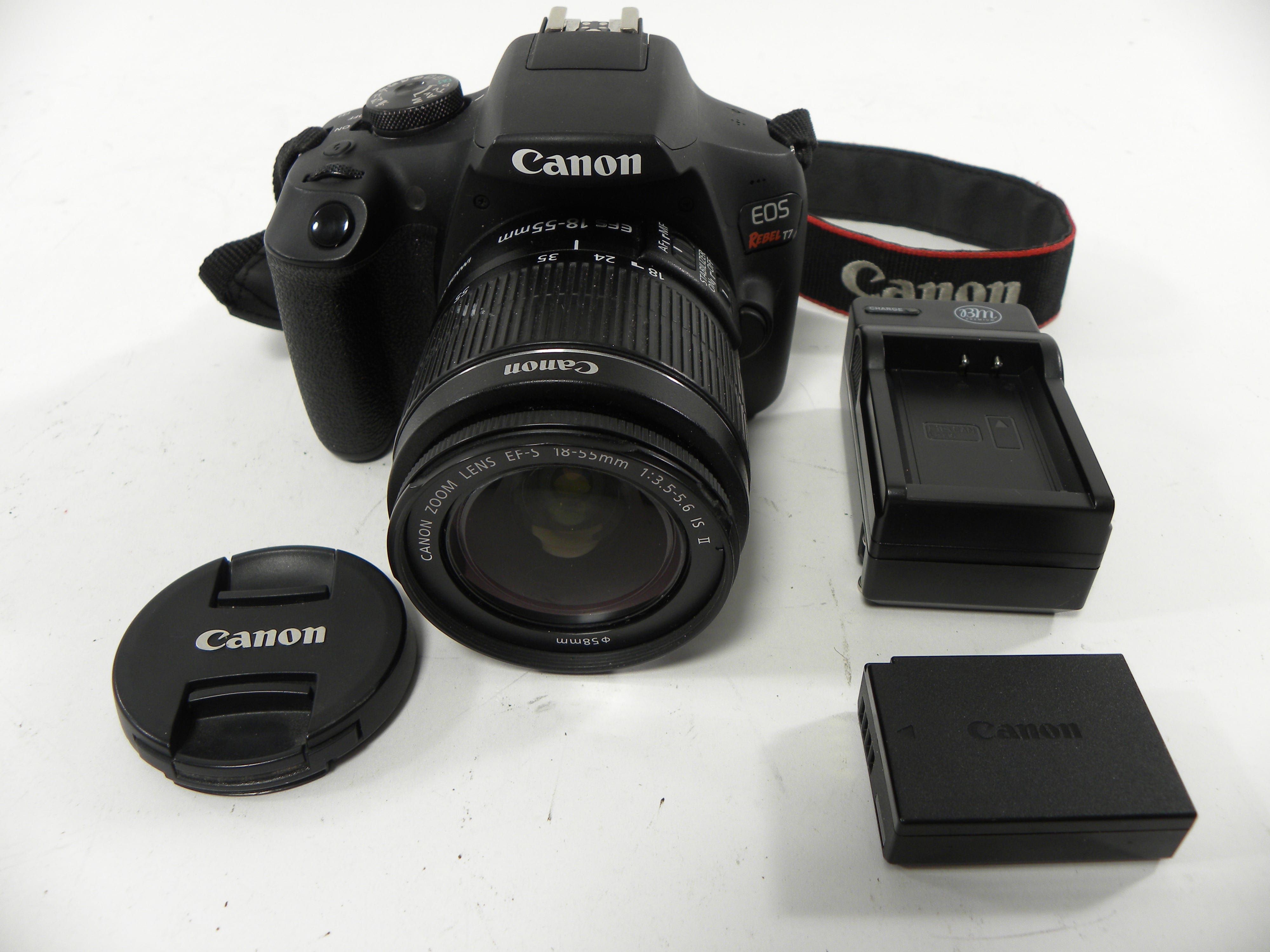 Canon EOS Rebel T7 24.1mp Digital SLR w/EF-S 18-55 IS II Shutter Ct. 10,443