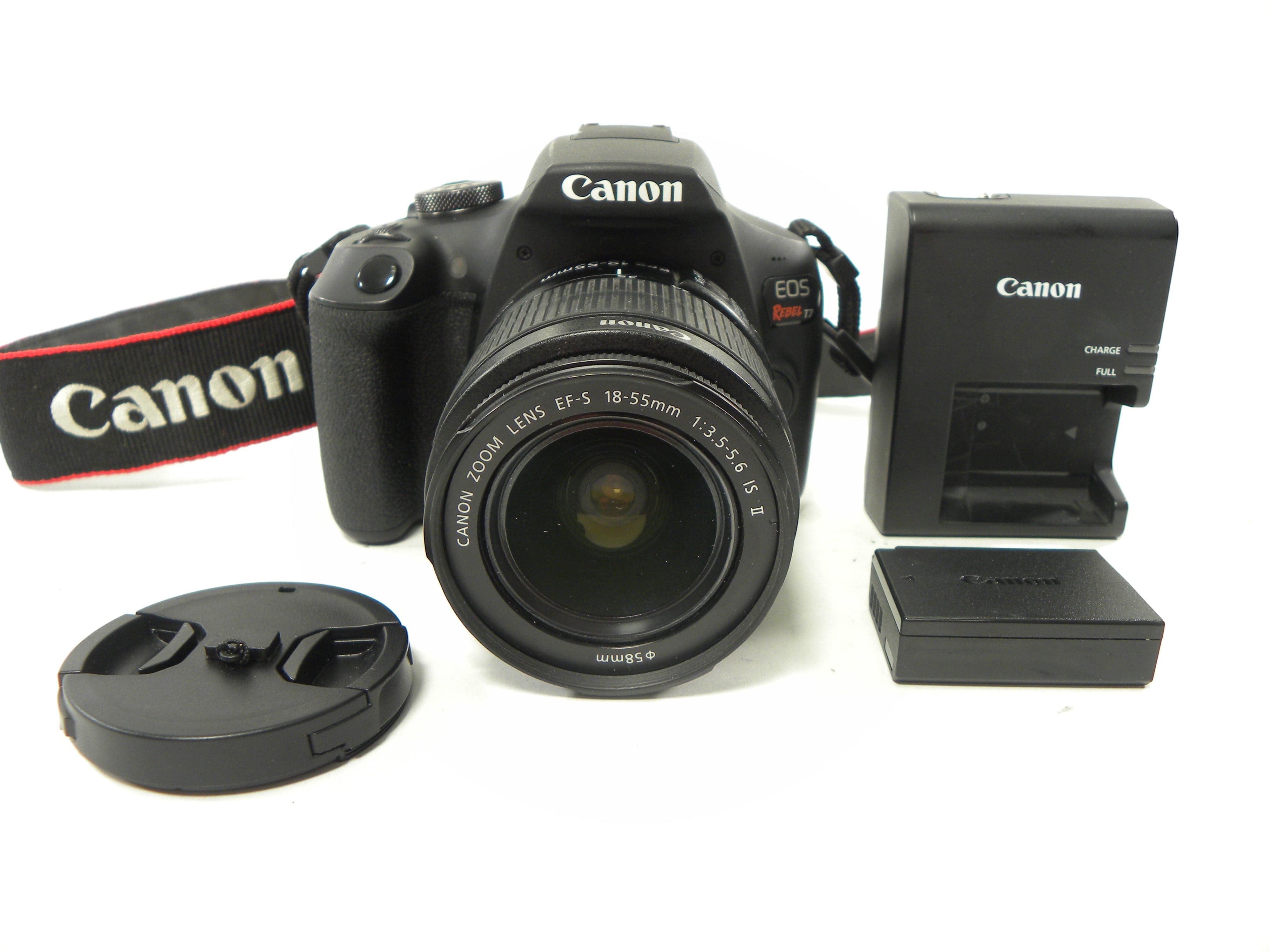 Canon EOS Rebel T7 24.1mp Digital SLR w/EF-S 18-55 IS II Shutter Ct. 5,776