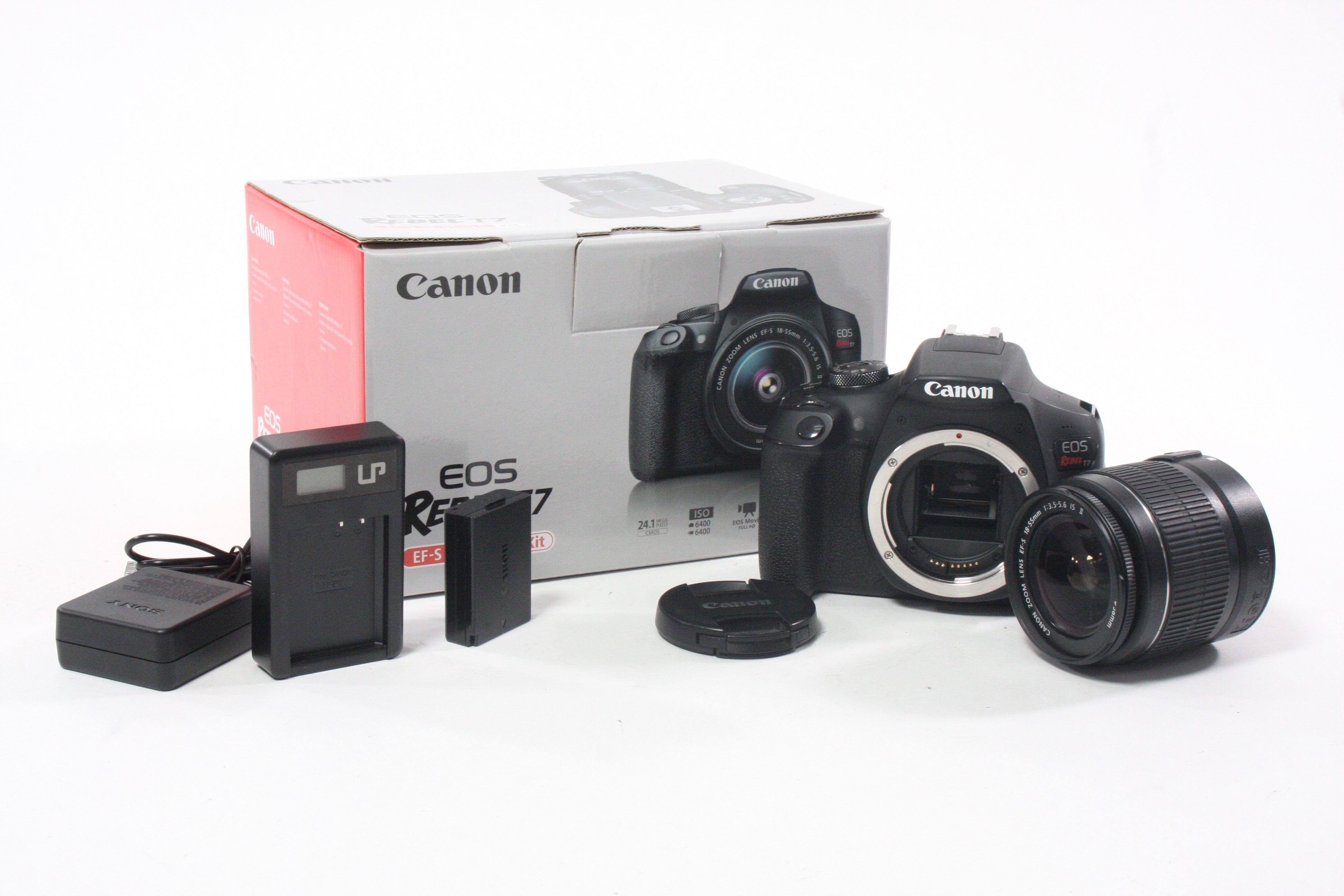 Canon EOS Rebel T7 with 18-55 f/3.5-56 IS II Lens with Shutter Count 63,823
