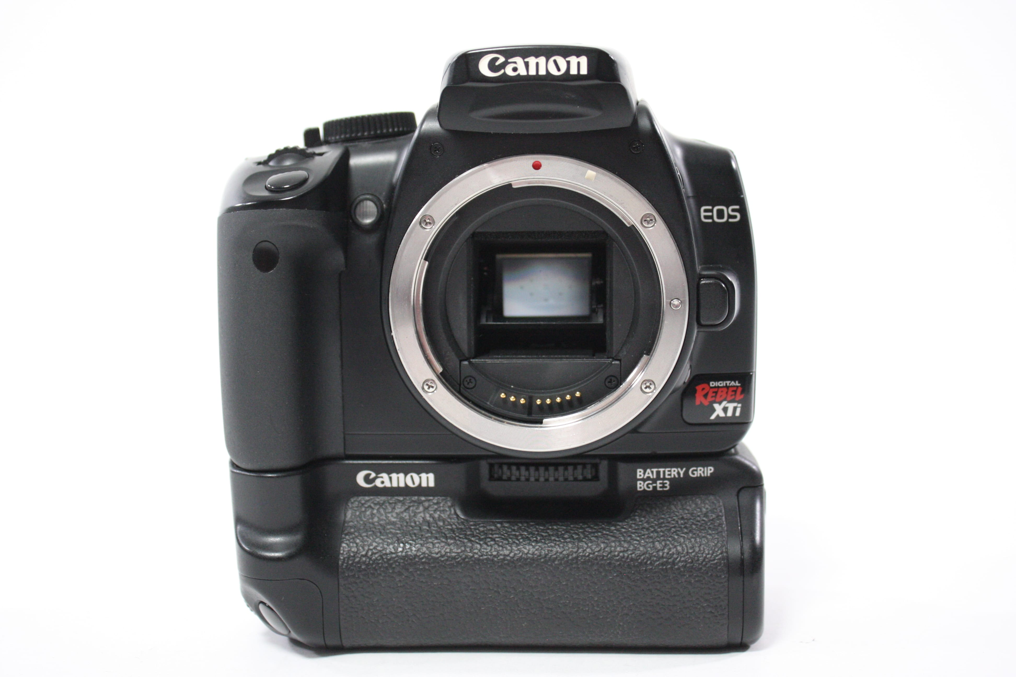 Canon EOS Rebel XTi DSLR Camera with Canon 18-55mm 3.5-5.6 II EF-S Lens with Battery Grip