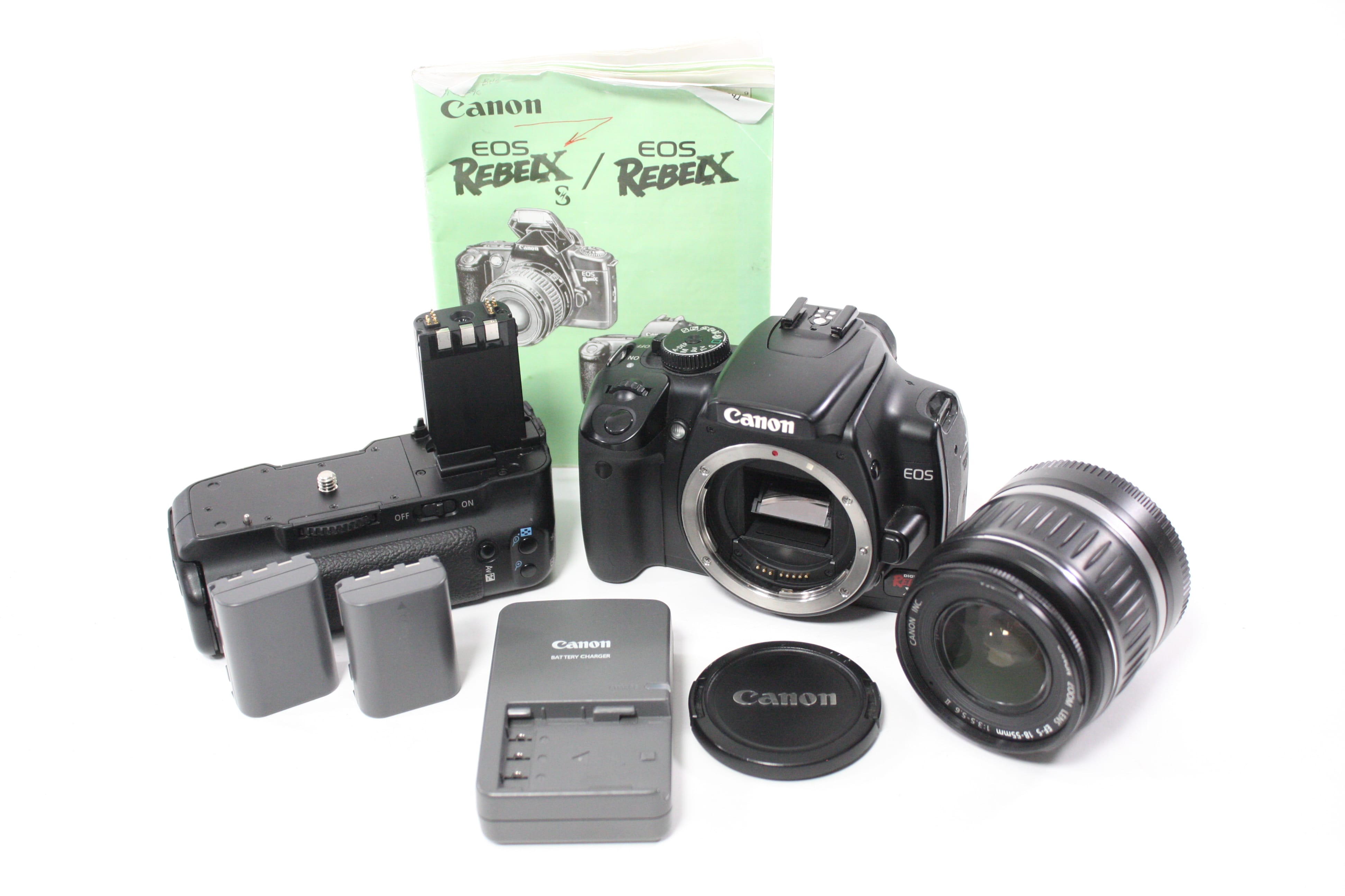 Canon EOS Rebel XTi DSLR Camera with Canon 18-55mm 3.5-5.6 II EF-S Lens with Battery Grip