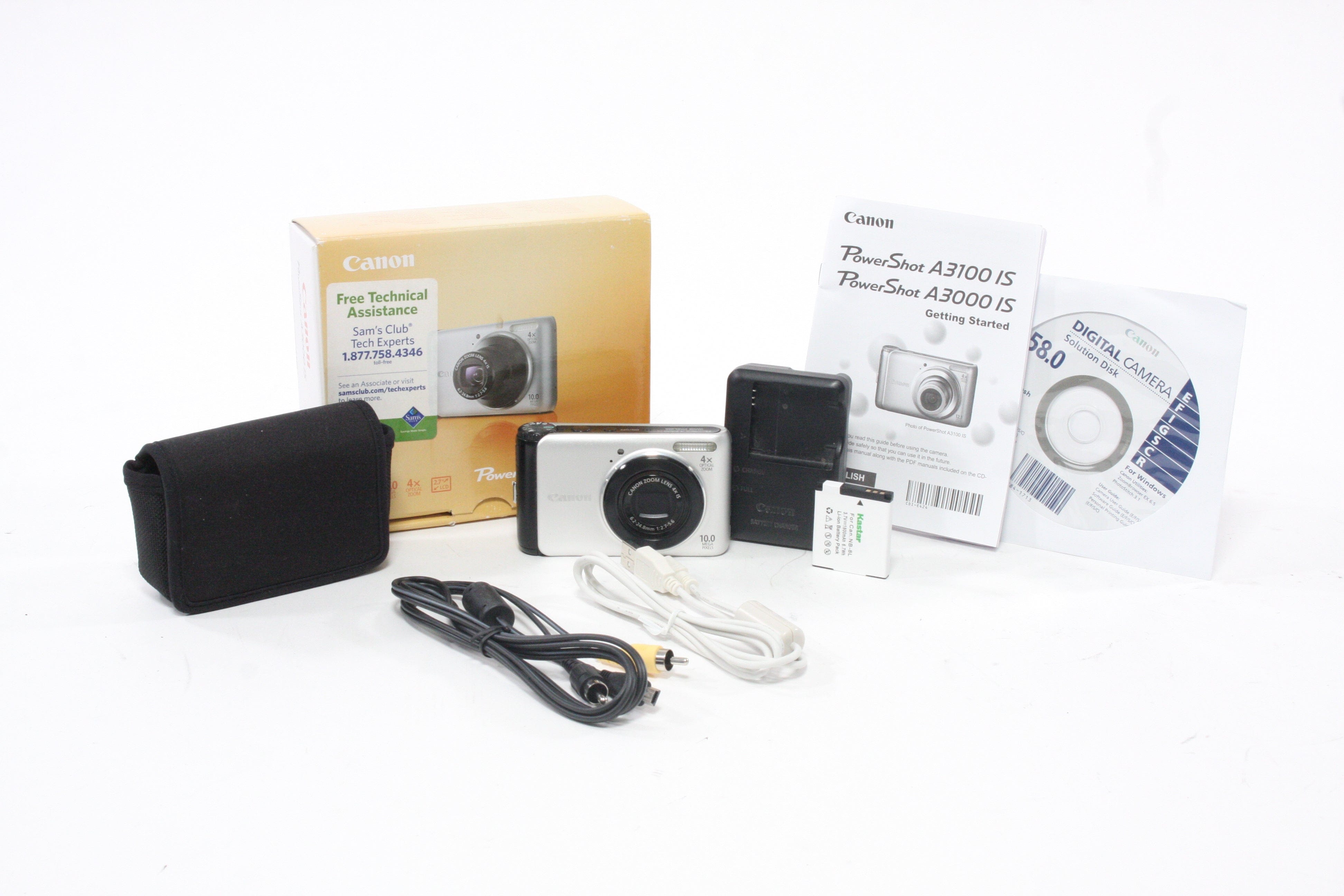 Canon PowerShot A3000 IS Digital Point-and-Shoot Camera 4x Zoom 10.0mp