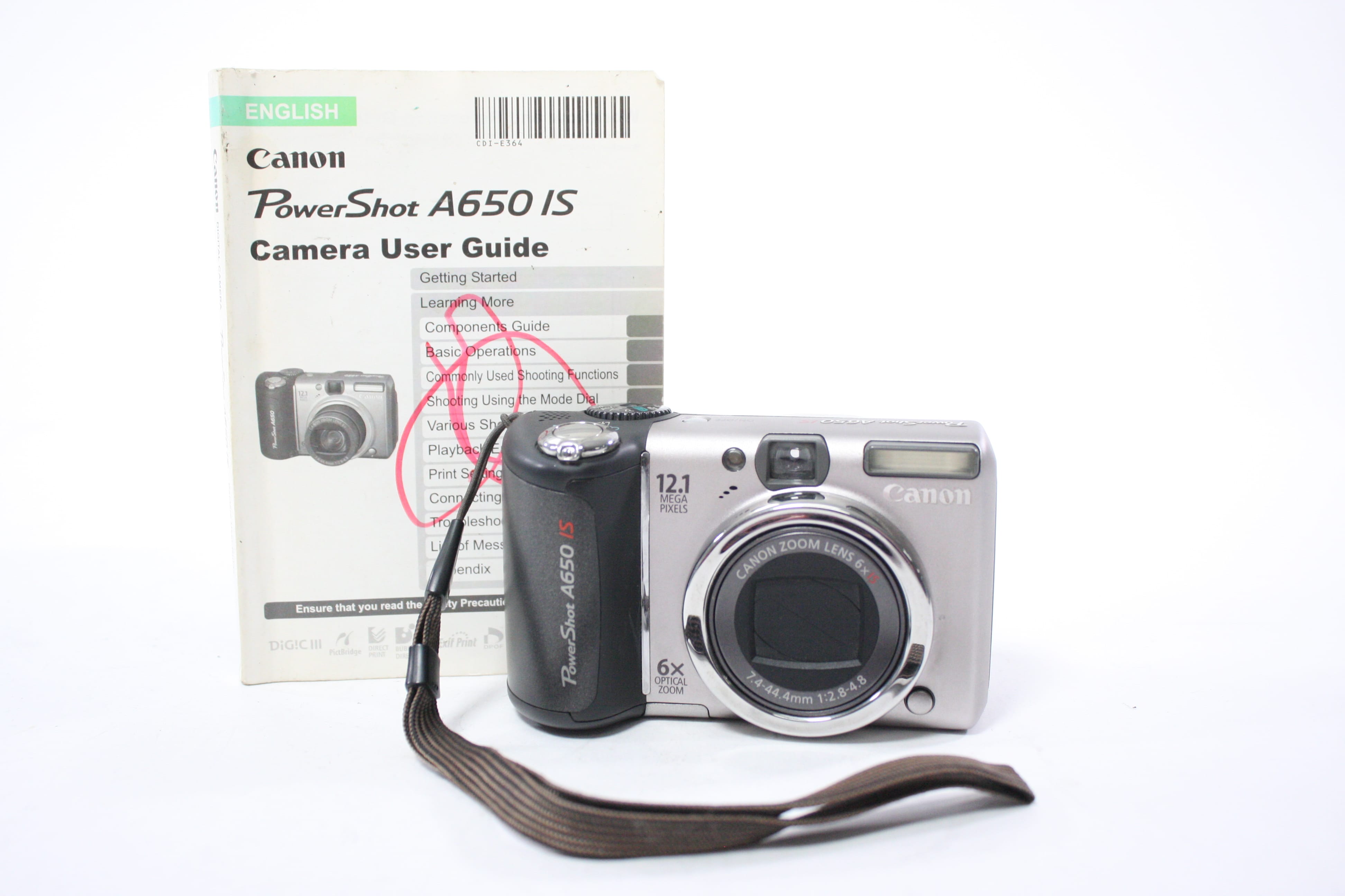 Canon Powershot A650 IS Digital Point and Shoot Camera 6x Zoom 12.1mp