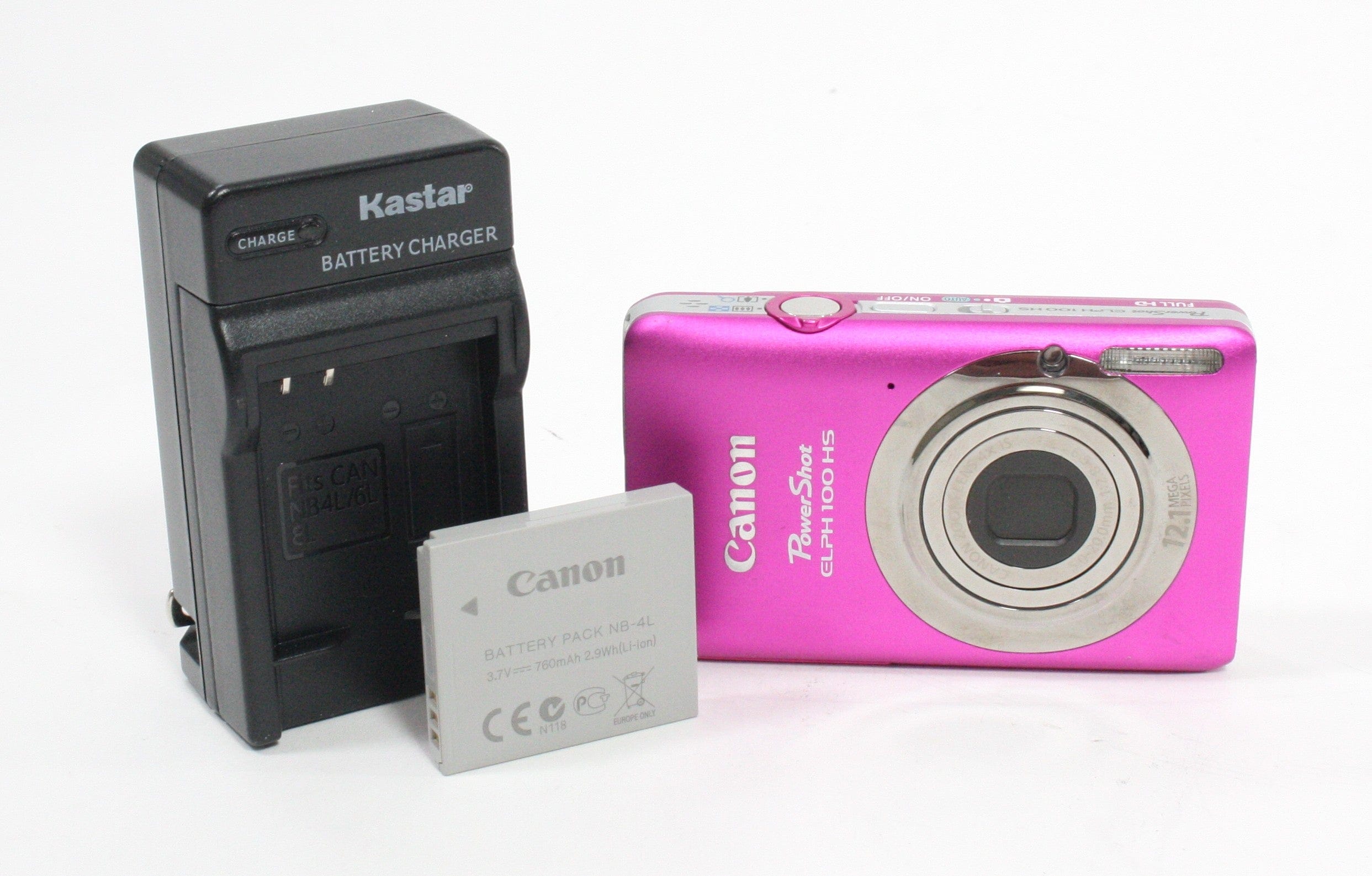 Canon PowerShot Elph 100 HS PC1588 Digital Camera 4x Zoom 12.1mp (Pink)