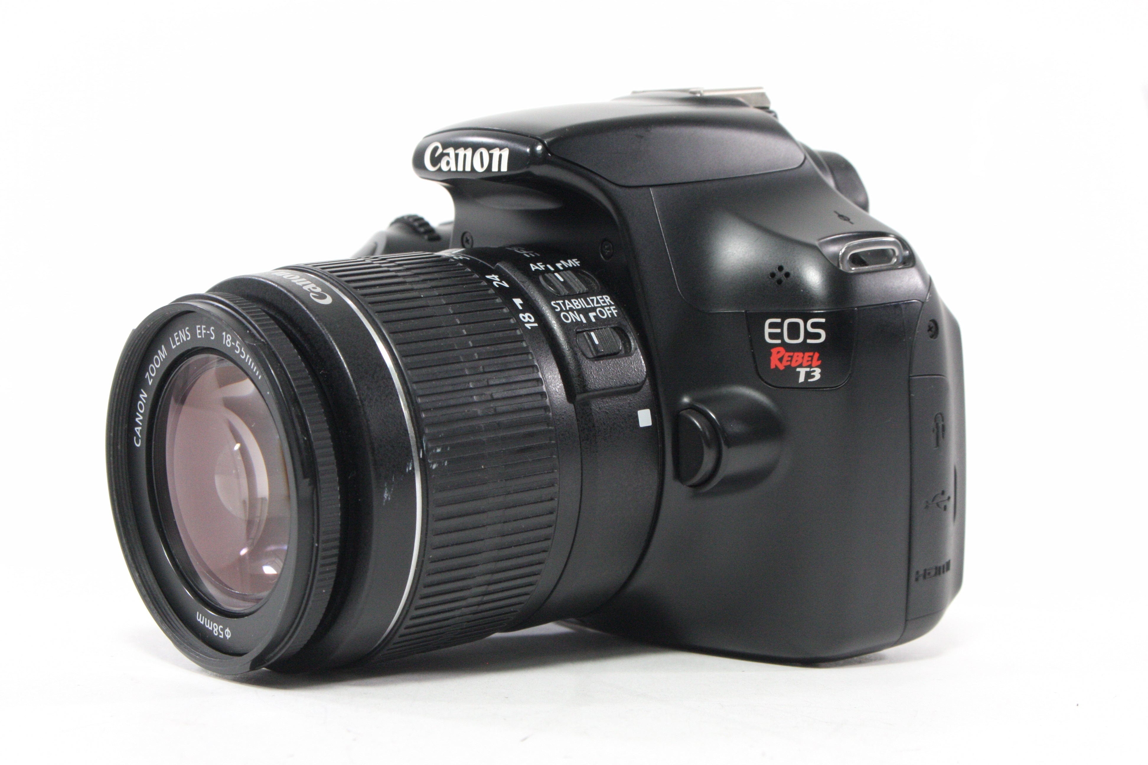 Canon Rebel T3 DSLR Camera with 18-55mm f/3.5-5.6 IS II Lens Shutter Count 8,394