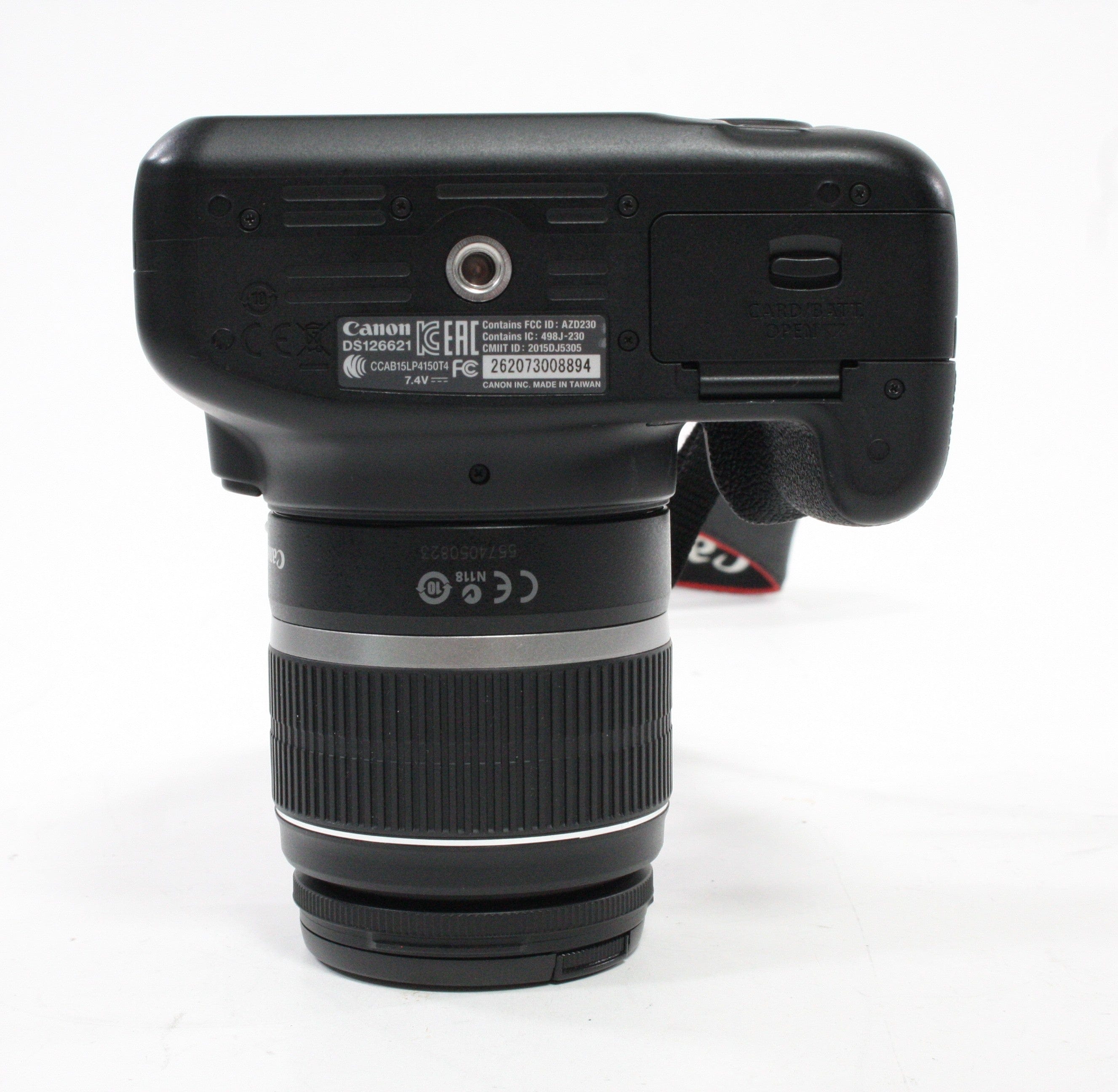 Canon Rebel T6 Digital SLR with 18-55mm f/3.5-5. IS II Lens SC 3484