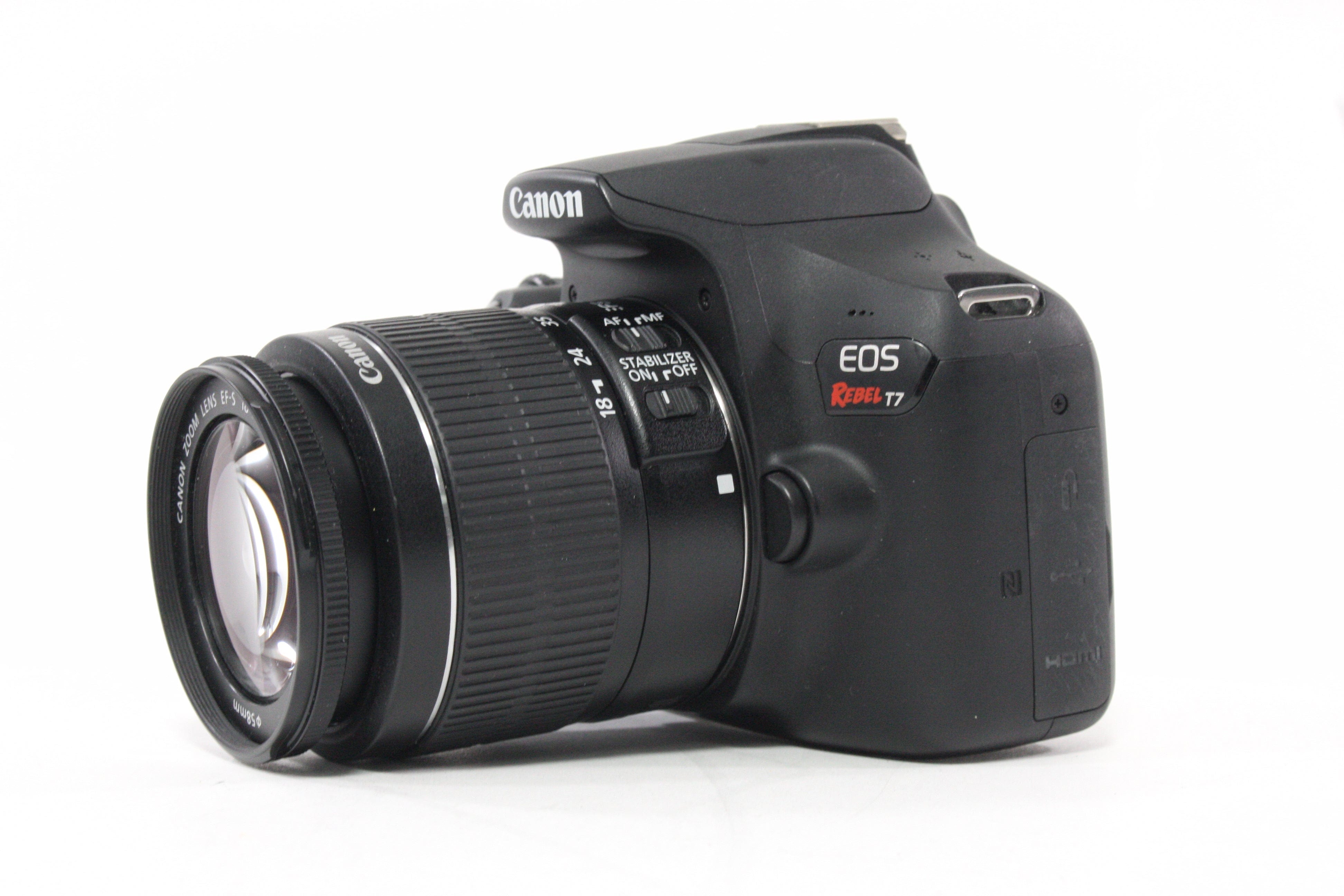 Canon Rebel T7 DSLR with 18-55mm f/3.5-5.6 IS II Lens Shutter Count 5,582