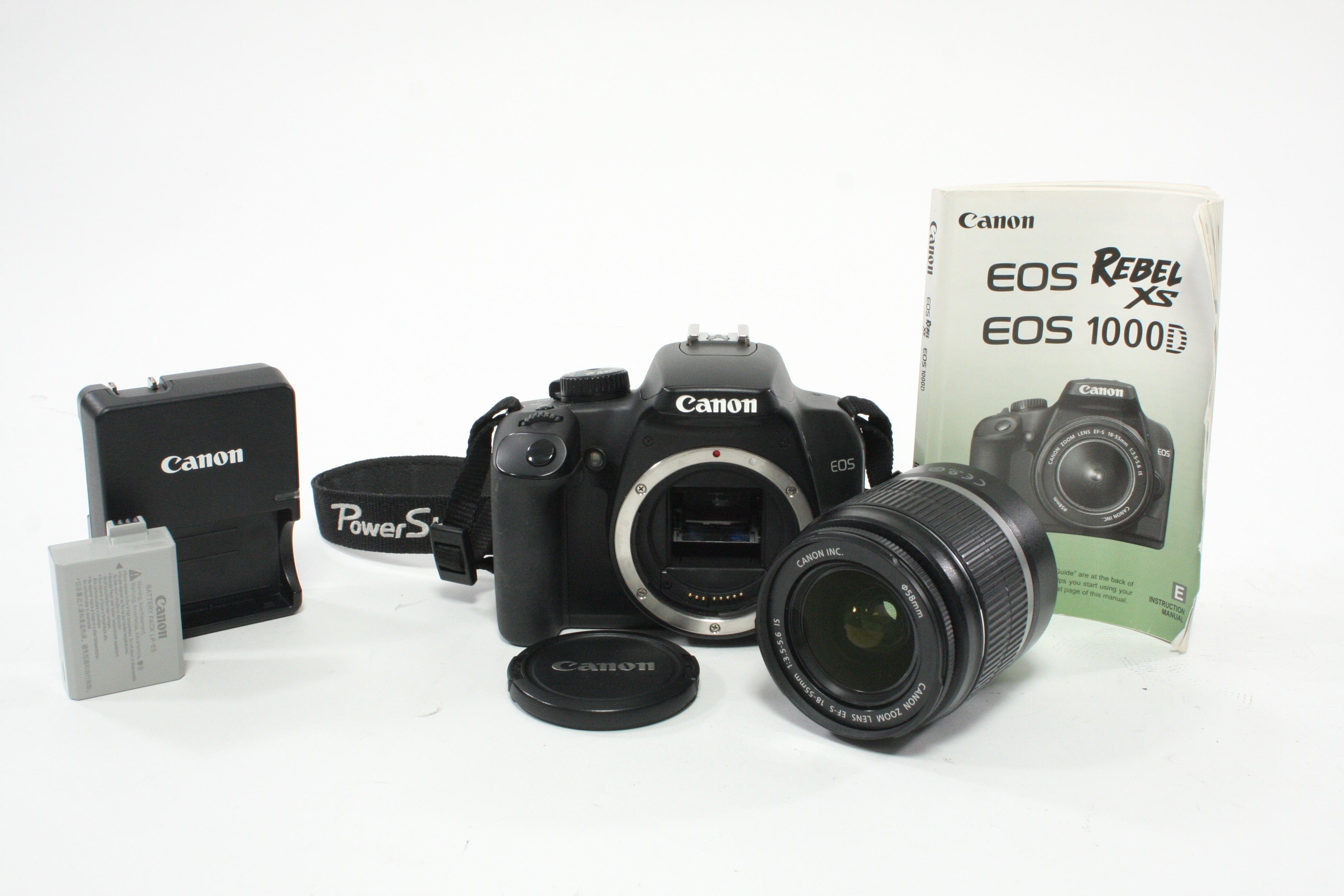 Canon Rebel XS DSLR with 18-55mm f/3.5-5.6 IS Lens and Shutter Count 7,684