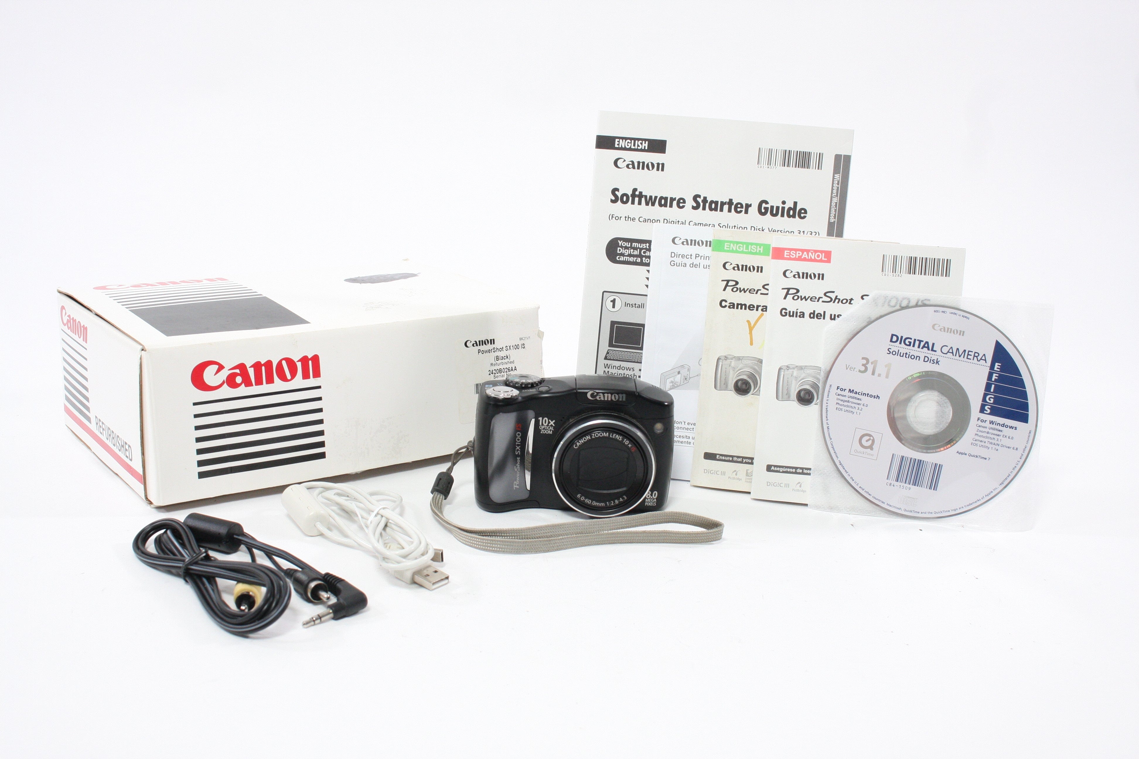 Canon SX100 IS Digital Point-and-Shoot Camera 10x Zoom 8.0mp