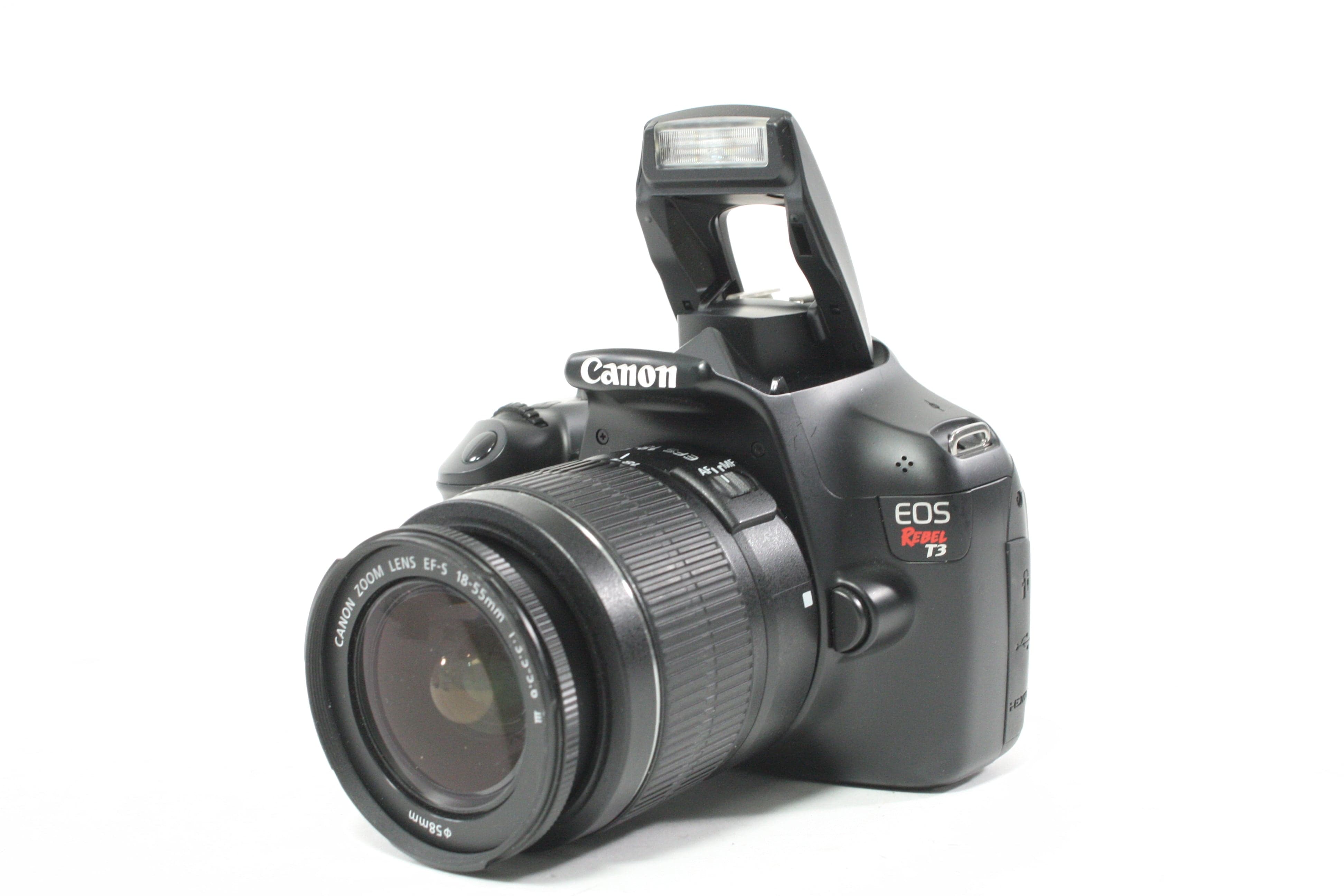 Canon T3 DSLR Camera with 18-55mm f/3.5-5.6 III Lens and Shutter Count of 4,343