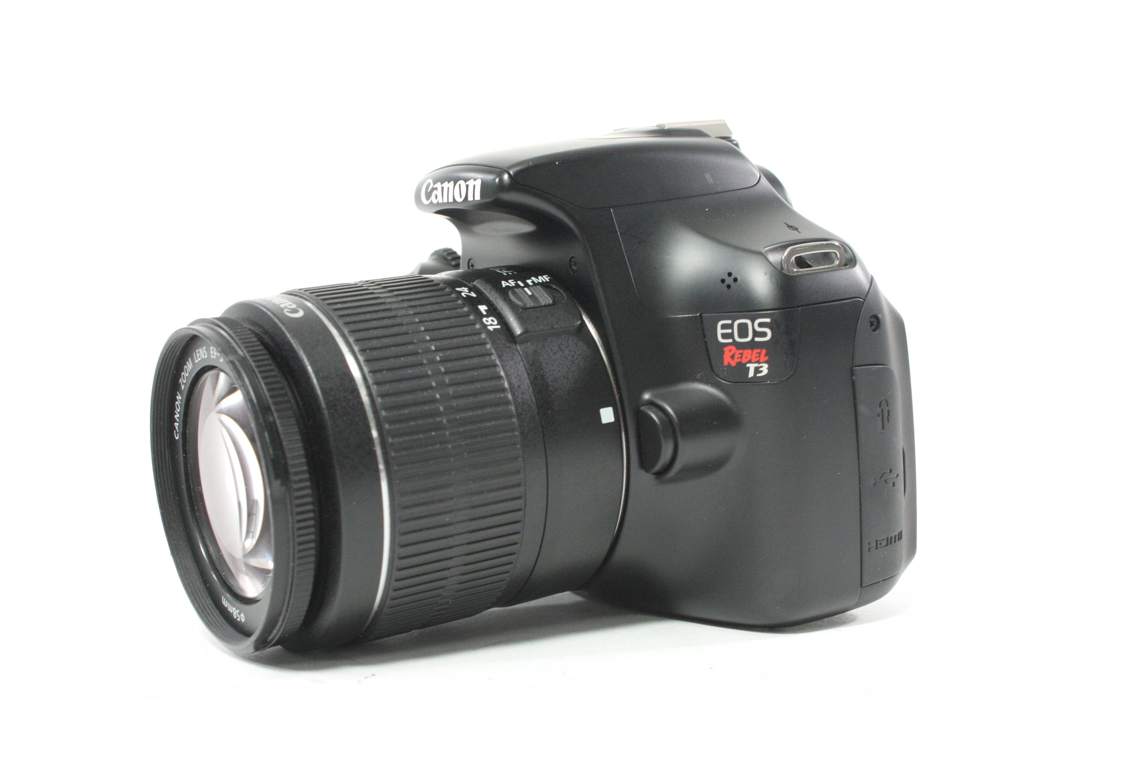 Canon T3 DSLR Camera with 18-55mm f/3.5-5.6 III Lens and Shutter Count of 4,343