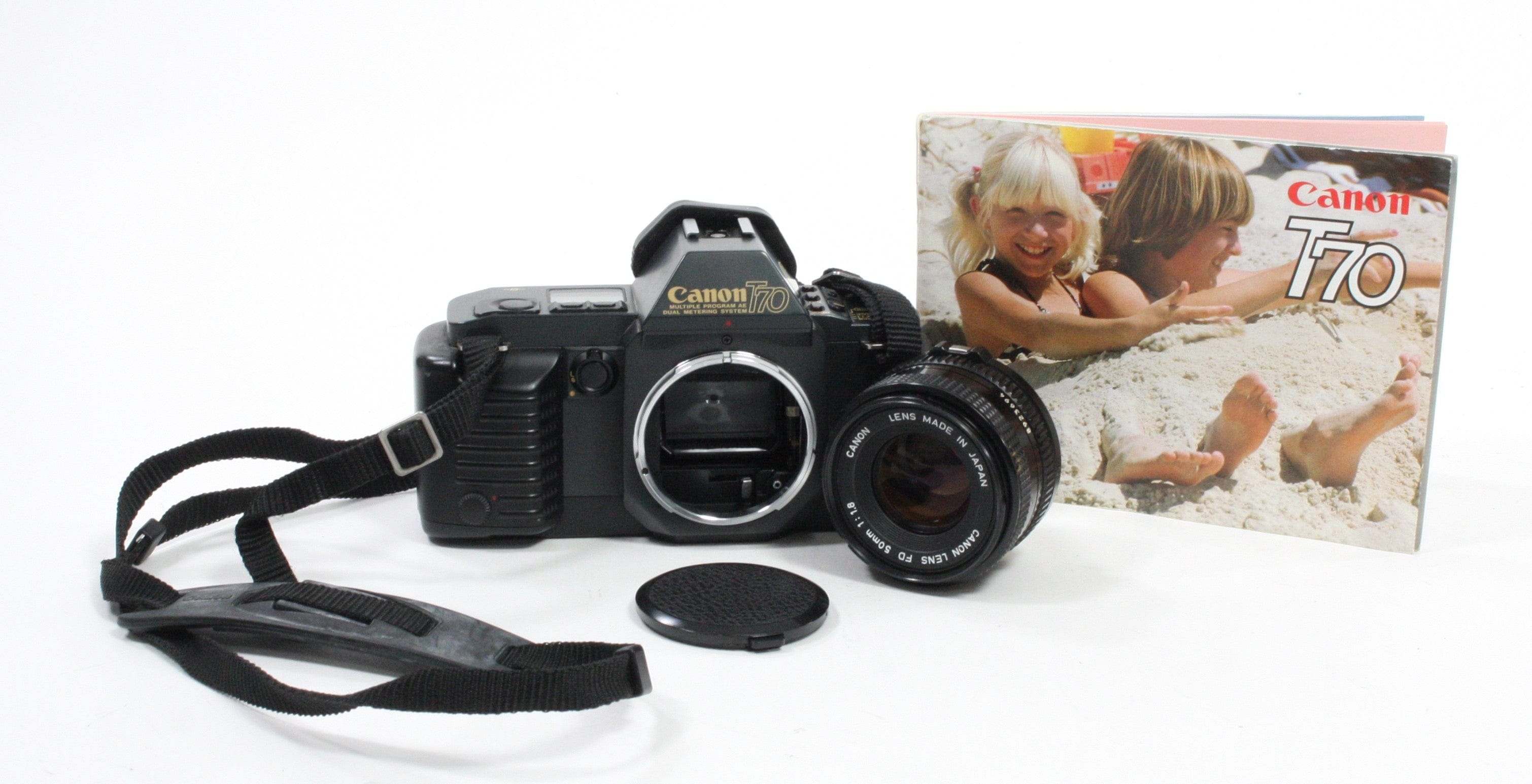 Canon T70 35mm SLR Camera with 50mm f/1.8 Lens