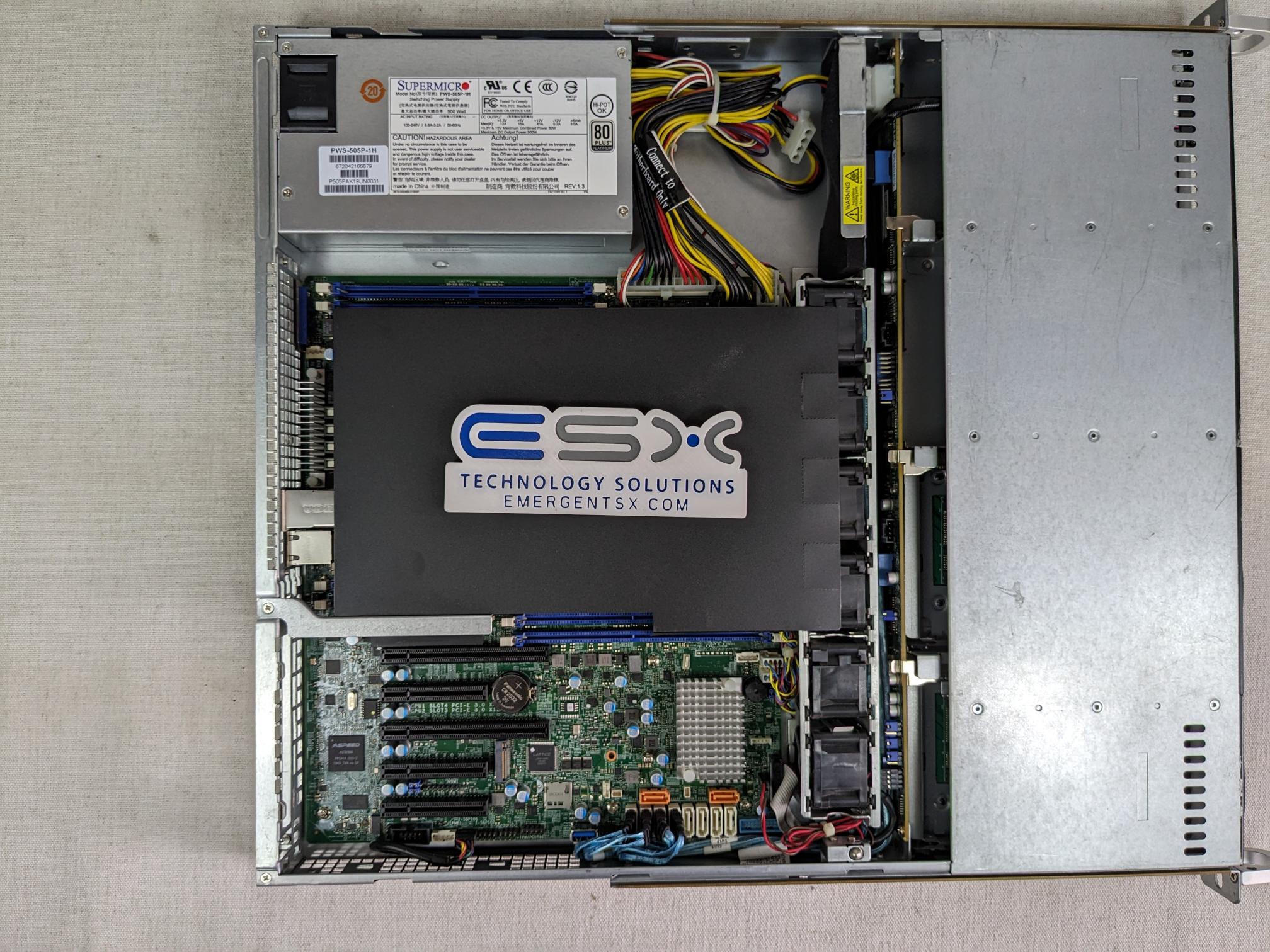 Supermicro 6019P-MT 1U CSE-813 CTO Server - MB: X11DPL-i, 2x Heatsink, 500W PSU